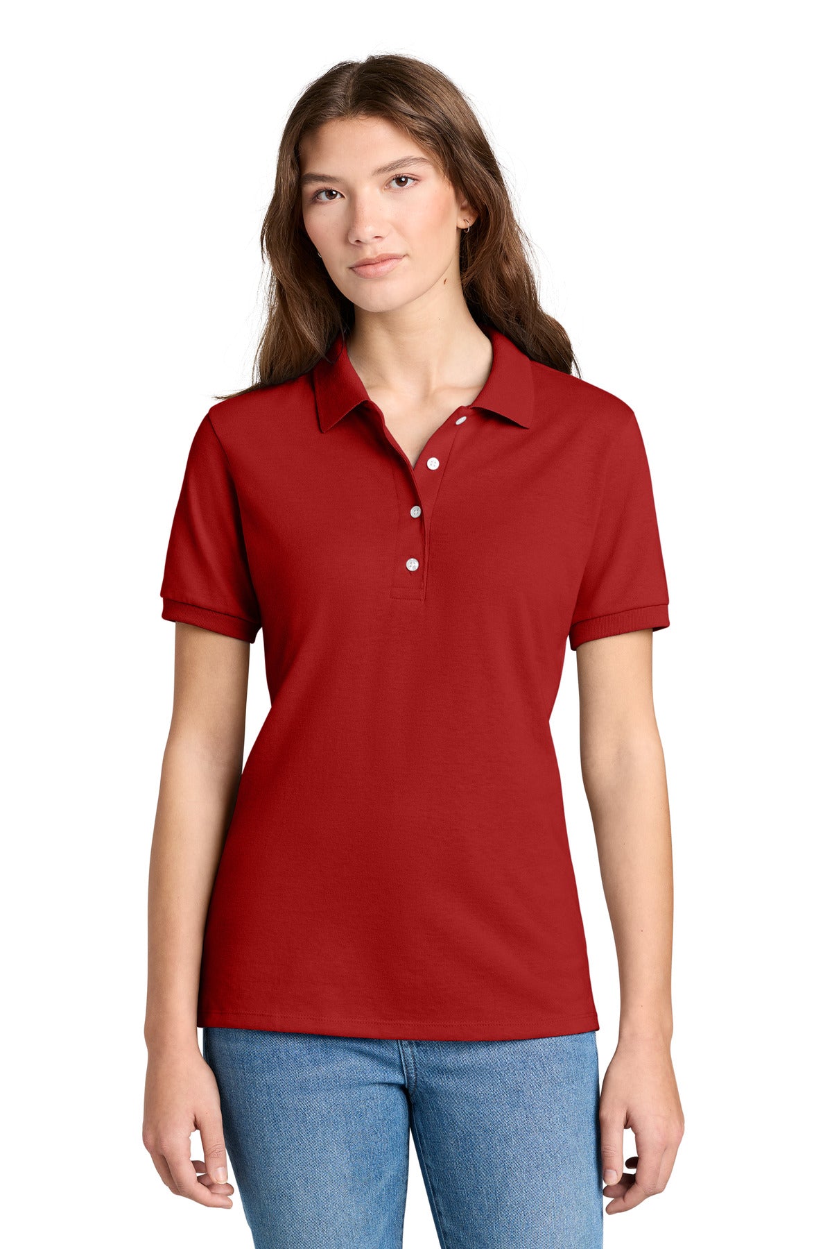 Jerzees Women's Dri-Power Sport Shirt 437W in True Red