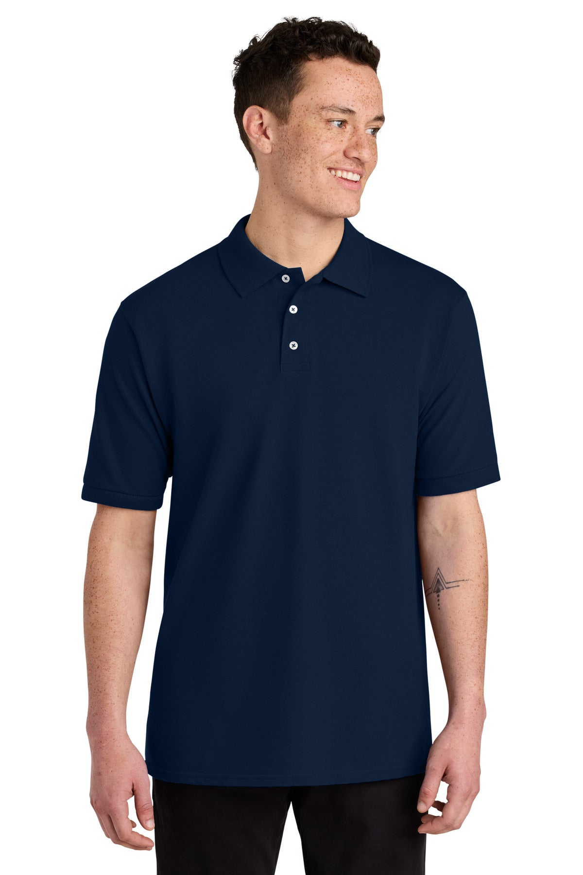 Jerzees Unisex Premium Ring Spun Cotton Pique Sport Shirt 443M in J. Navy
