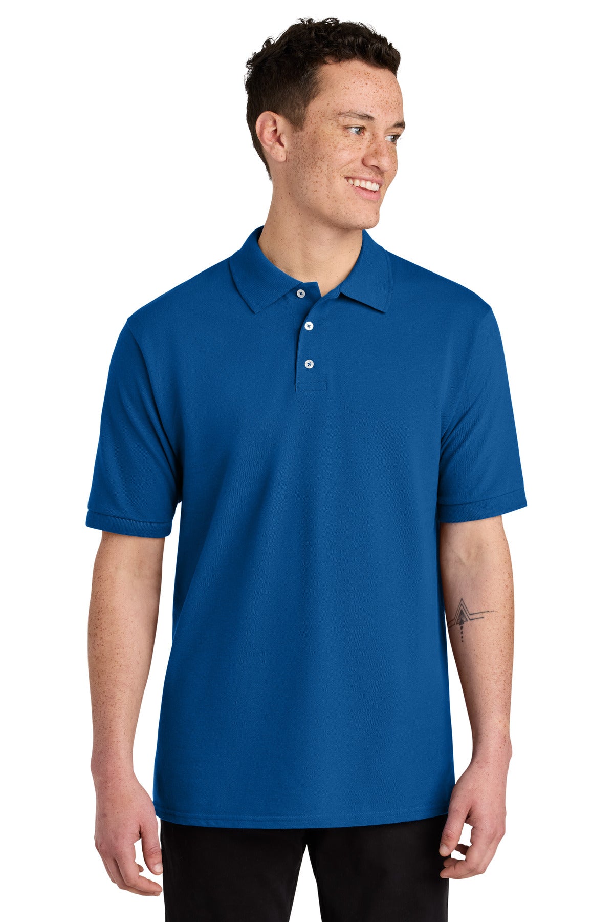 Jerzees Unisex Premium Ring Spun Cotton Pique Sport Shirt 443M in Royal