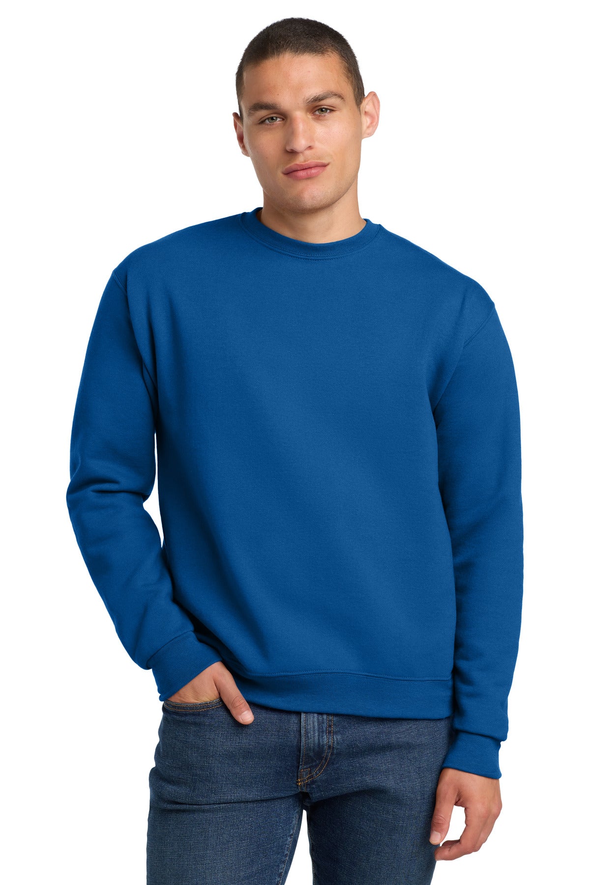 Jerzees Super Sweats NuBlend - Crewneck Sweatshirt.  4662M in Royal