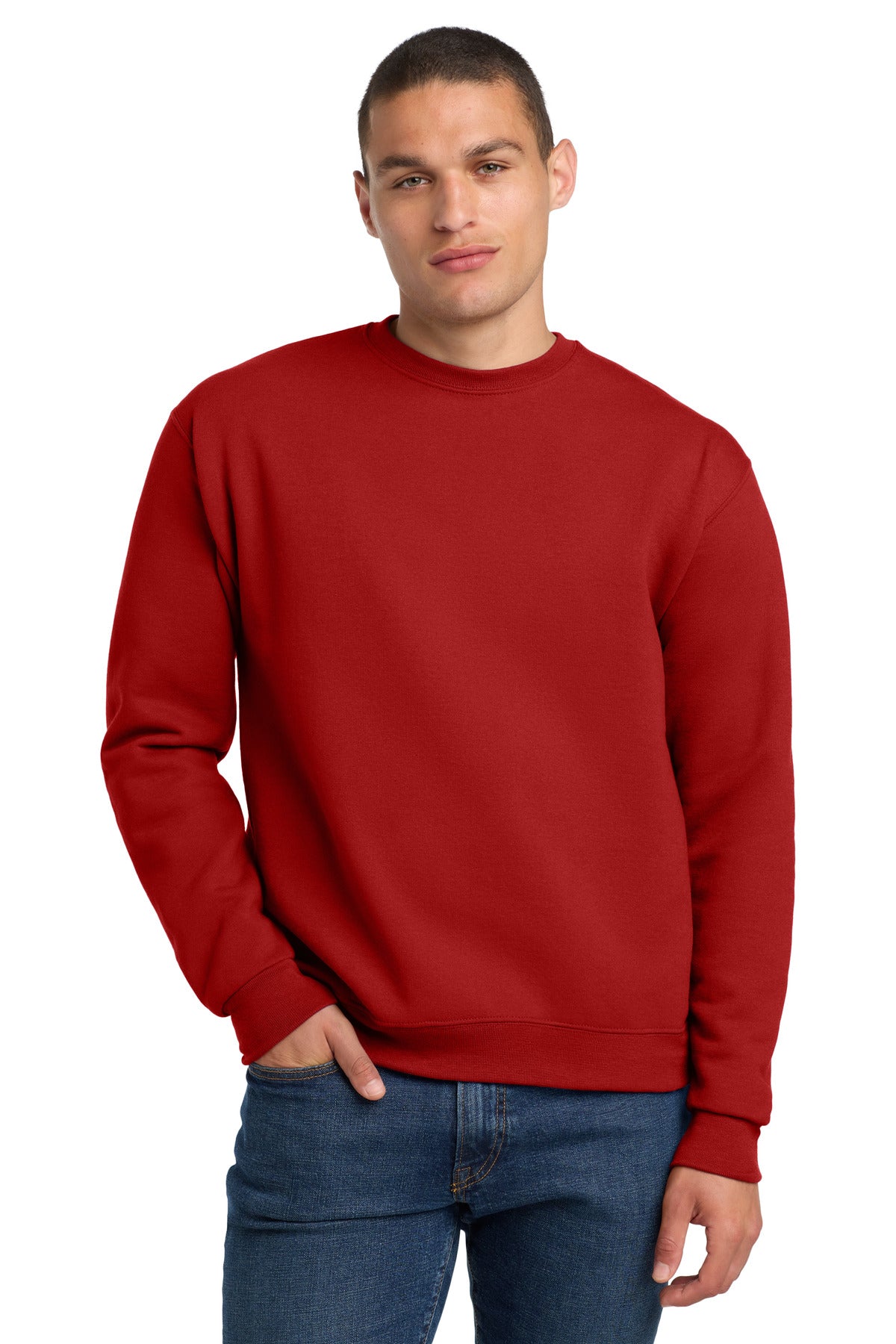 Jerzees Super Sweats NuBlend - Crewneck Sweatshirt.  4662M in True Red