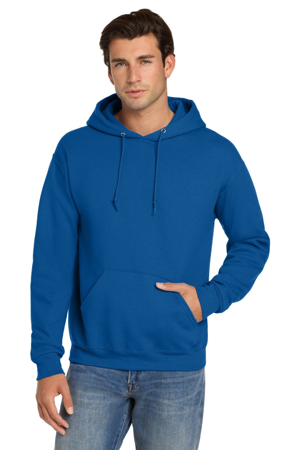 Jerzees Super Sweats NuBlend - Pullover Hooded Sweatshirt.  4997M in Royal