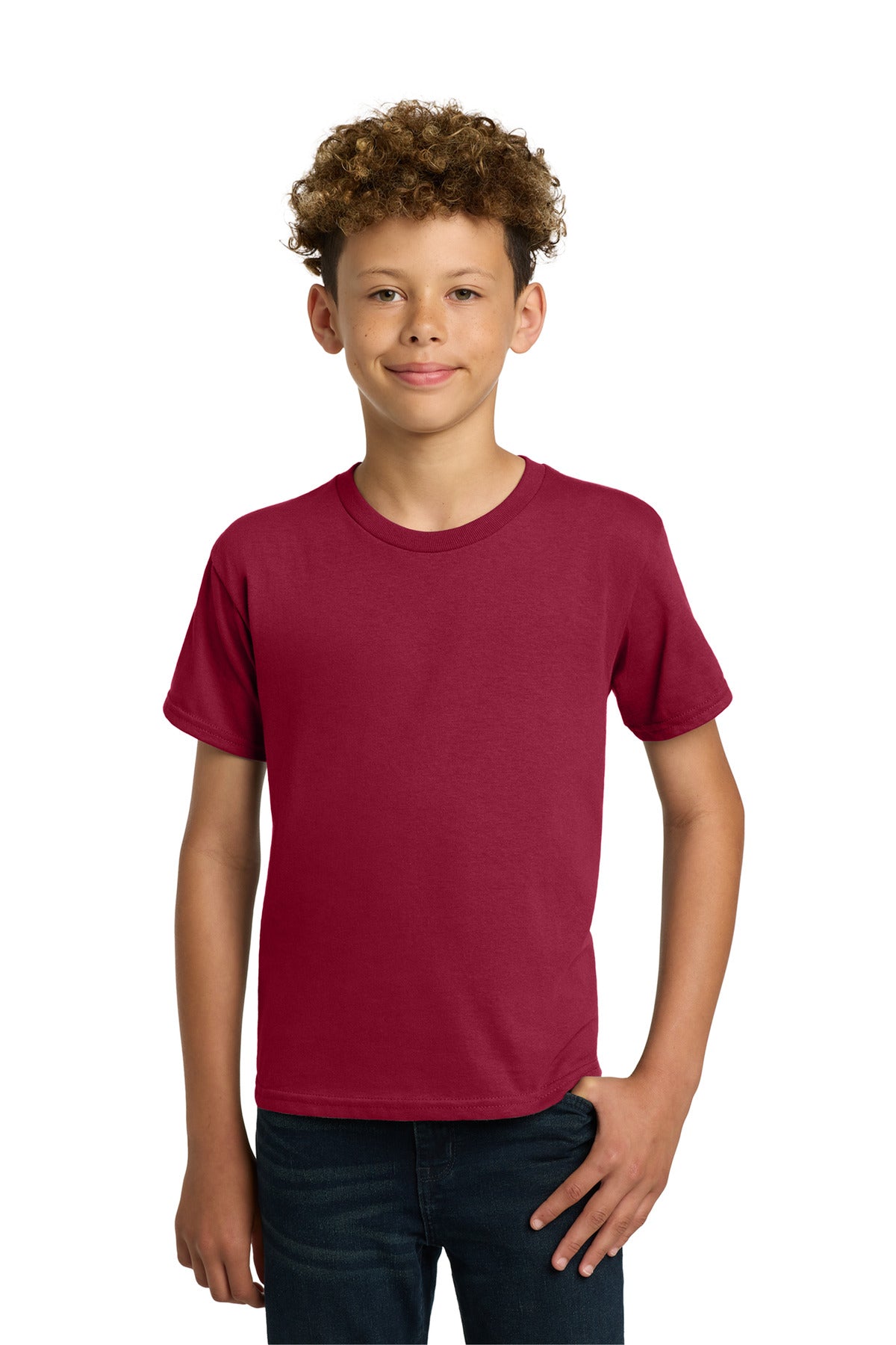 Gildan - Youth  Heavy Cotton 100% Cotton T-Shirt.  5000B in Cardinal Red