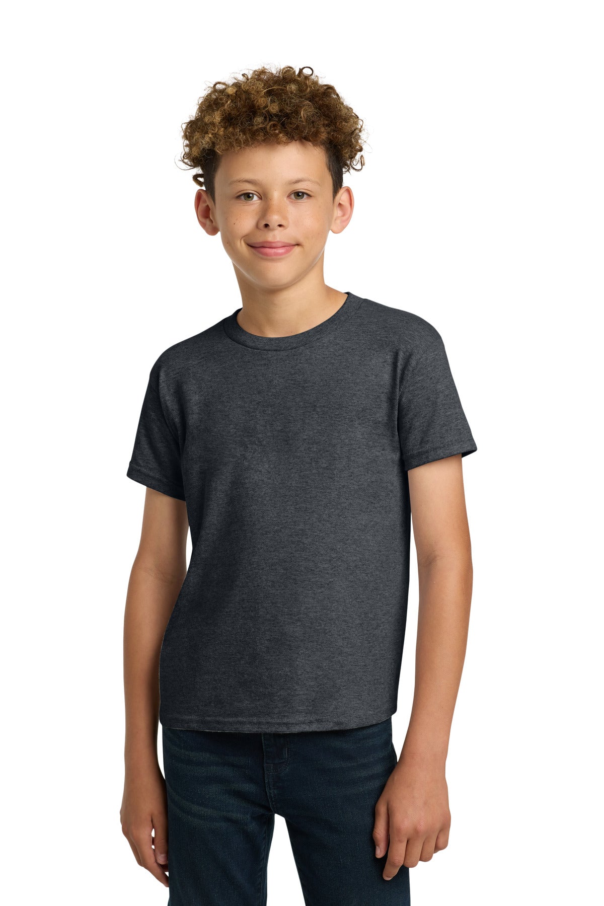 Gildan - Youth  Heavy Cotton 100% Cotton T-Shirt.  5000B in Dark Heather