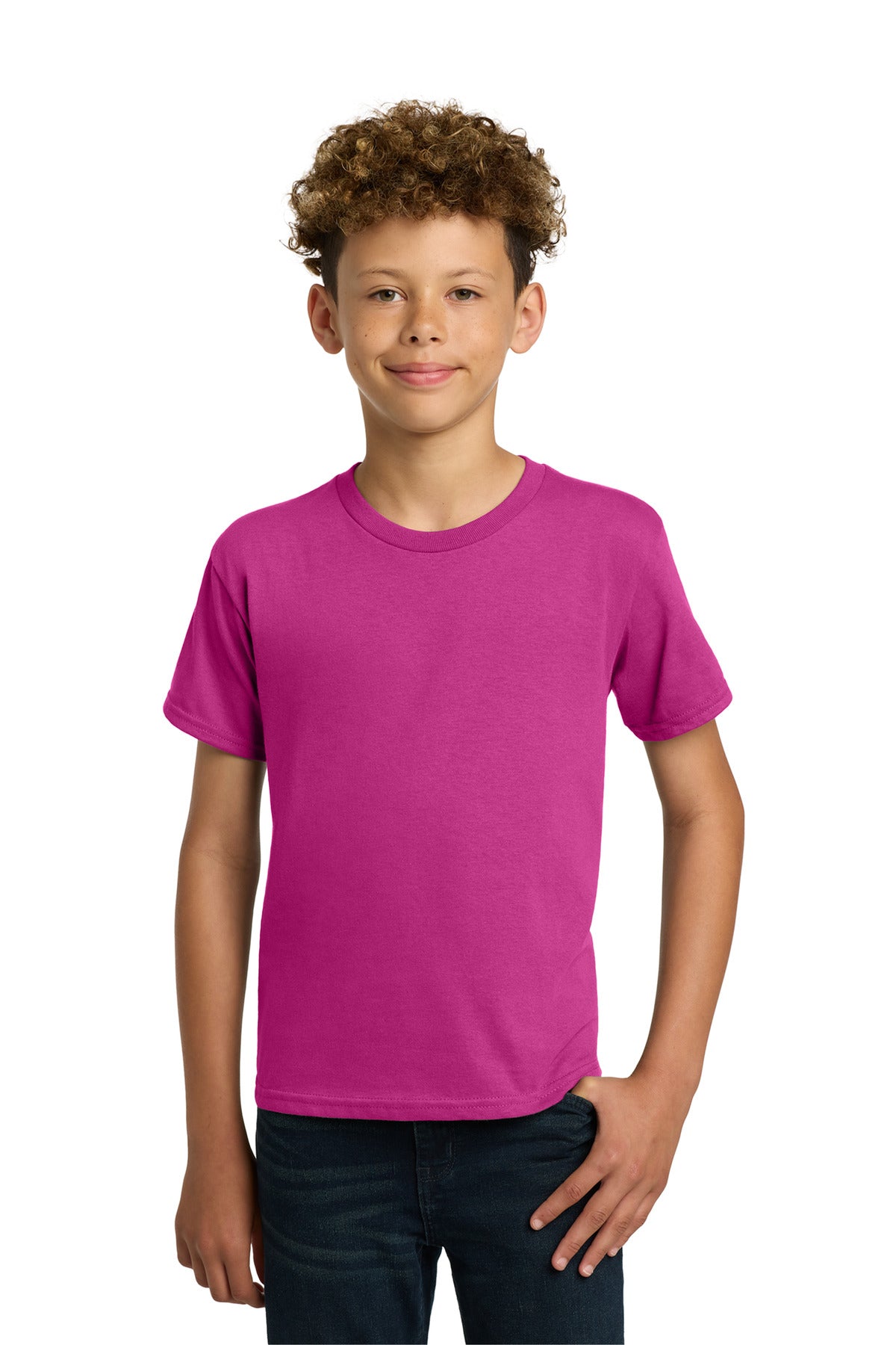 Gildan - Youth  Heavy Cotton 100% Cotton T-Shirt.  5000B in Heliconia
