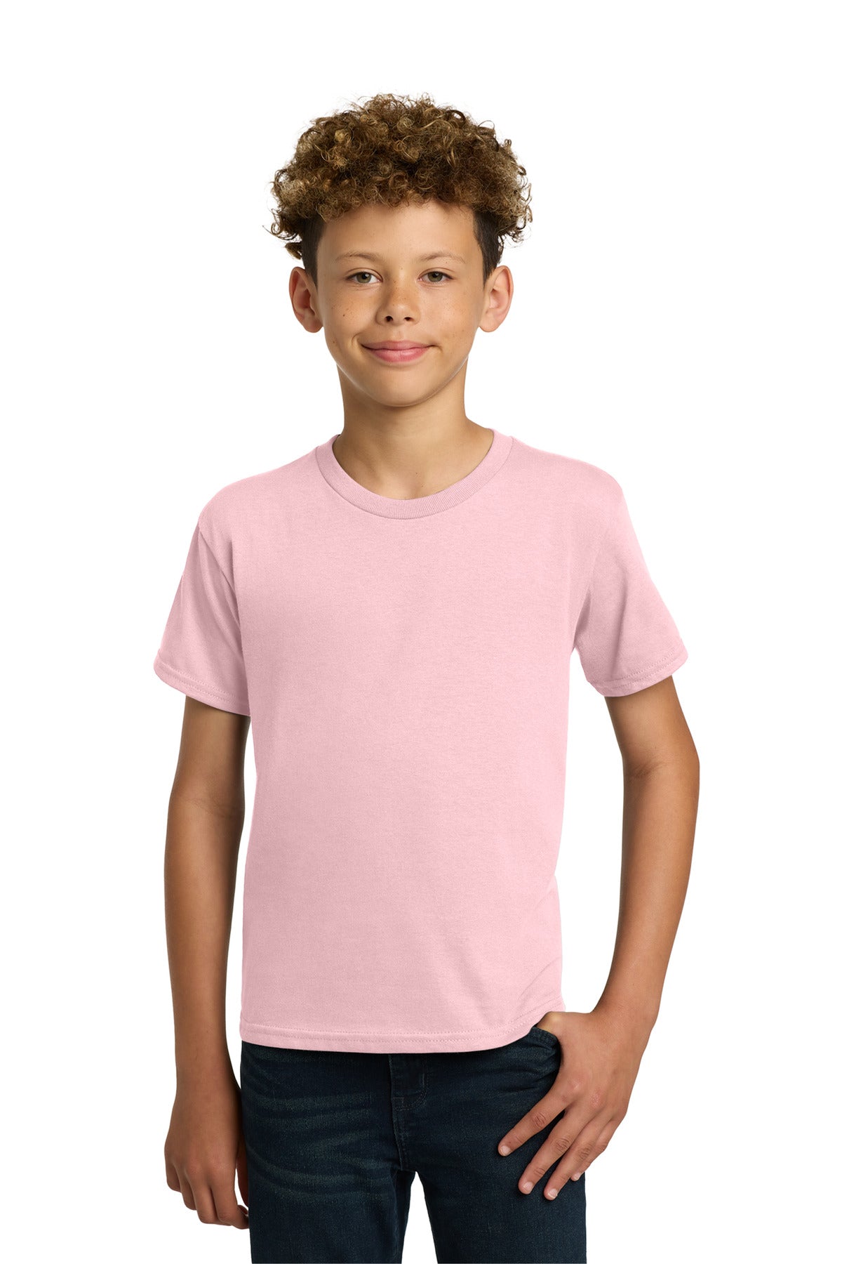 Gildan - Youth  Heavy Cotton 100% Cotton T-Shirt.  5000B in Light Pink