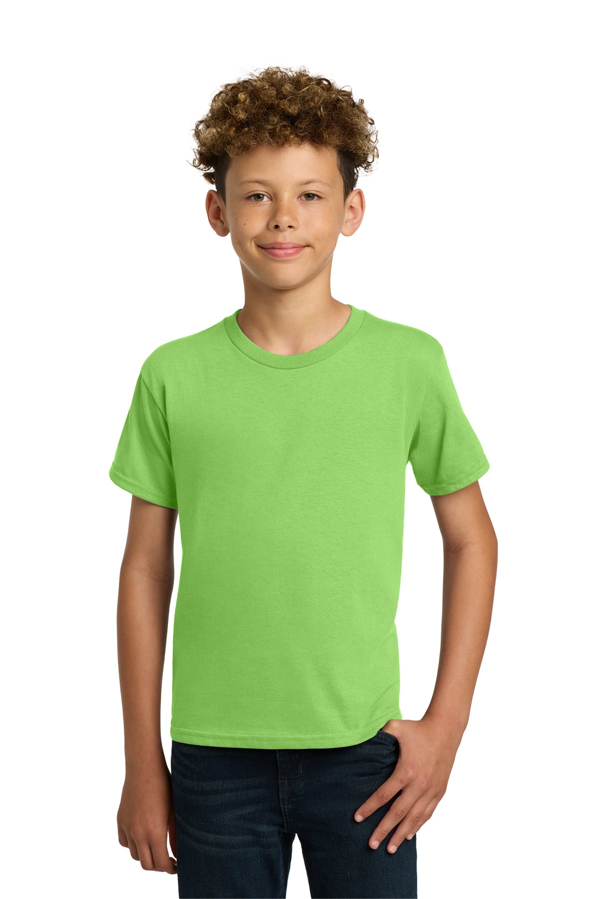 Gildan - Youth  Heavy Cotton 100% Cotton T-Shirt.  5000B in Lime