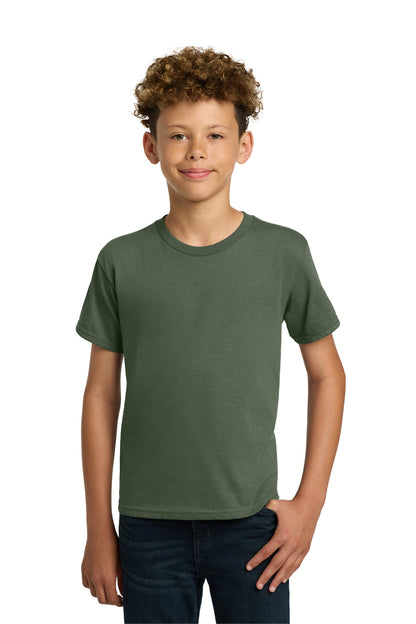Gildan - Youth  Heavy Cotton 100% Cotton T-Shirt.  5000B in Military Green