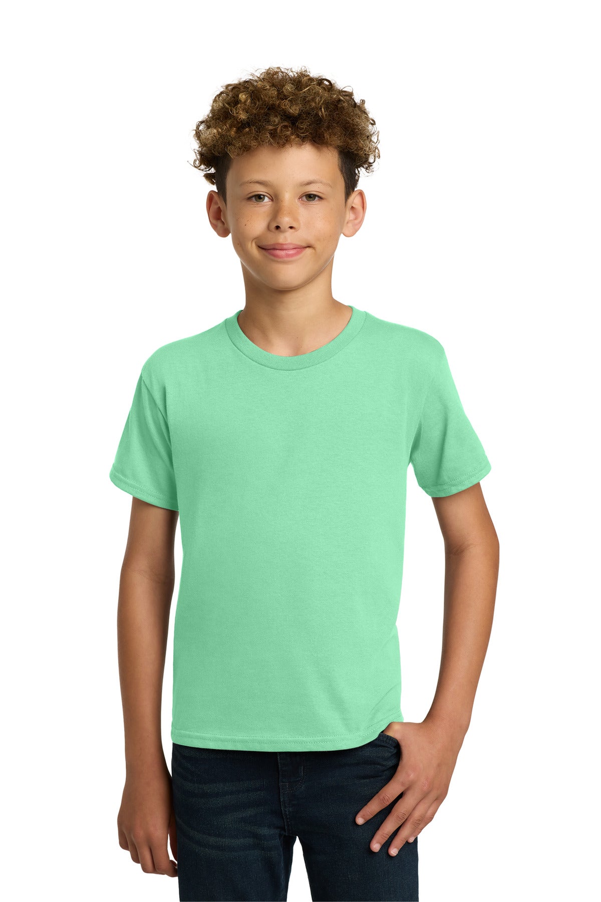 Gildan - Youth  Heavy Cotton 100% Cotton T-Shirt.  5000B in Mint Green