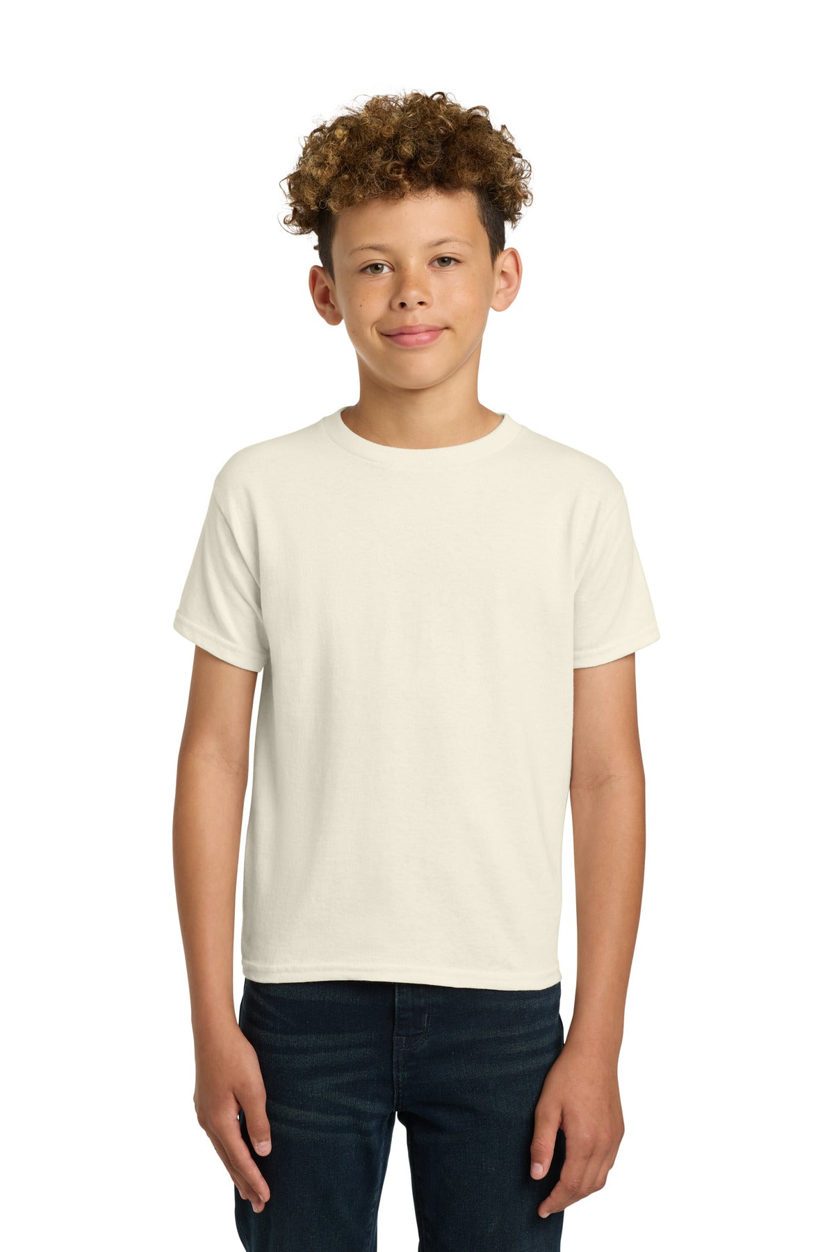 Gildan - Youth  Heavy Cotton 100% Cotton T-Shirt.  5000B in Natural