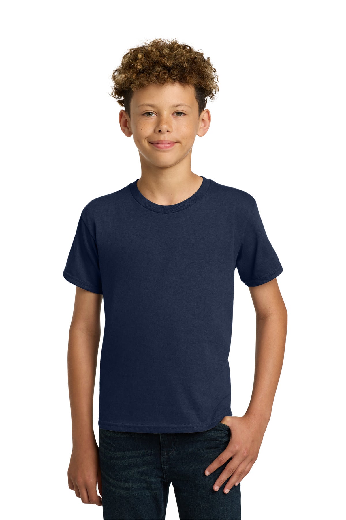 Gildan - Youth  Heavy Cotton 100% Cotton T-Shirt.  5000B in Navy