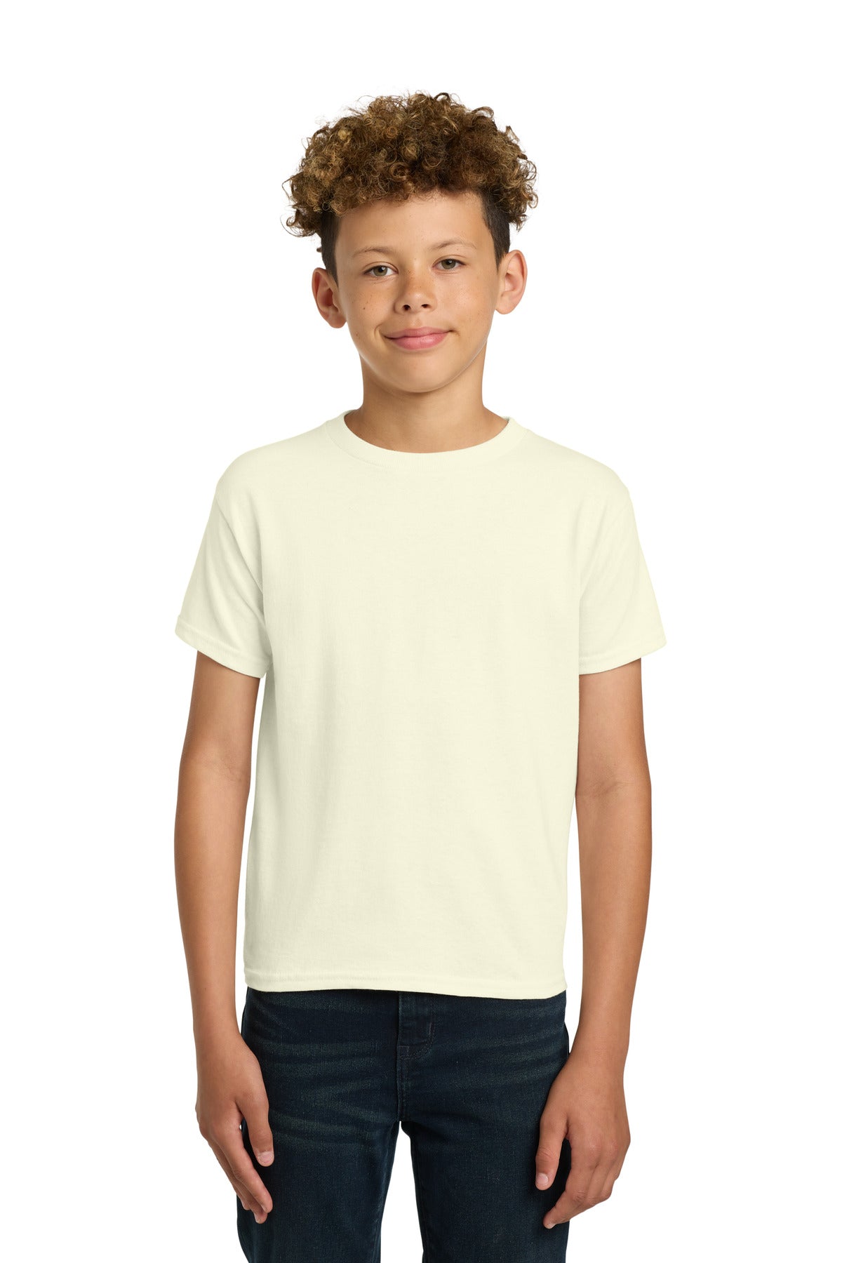 Gildan - Youth  Heavy Cotton 100% Cotton T-Shirt.  5000B in Off White