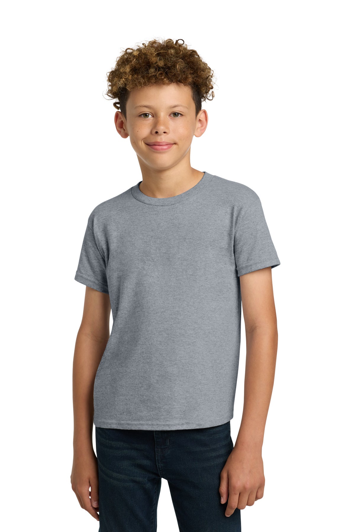 Gildan - Youth  Heavy Cotton 100% Cotton T-Shirt.  5000B in Sport Grey