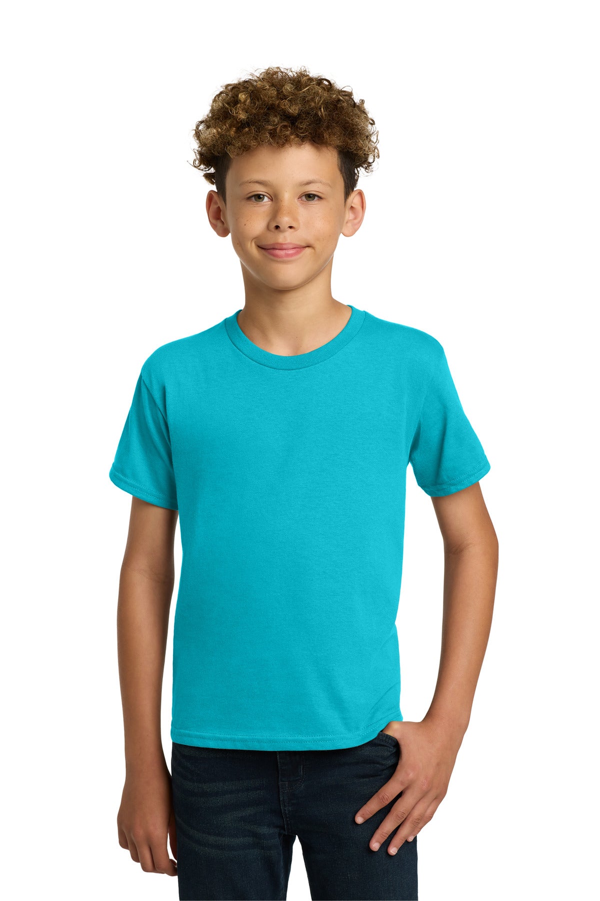 Gildan - Youth  Heavy Cotton 100% Cotton T-Shirt.  5000B in Tropical Blue