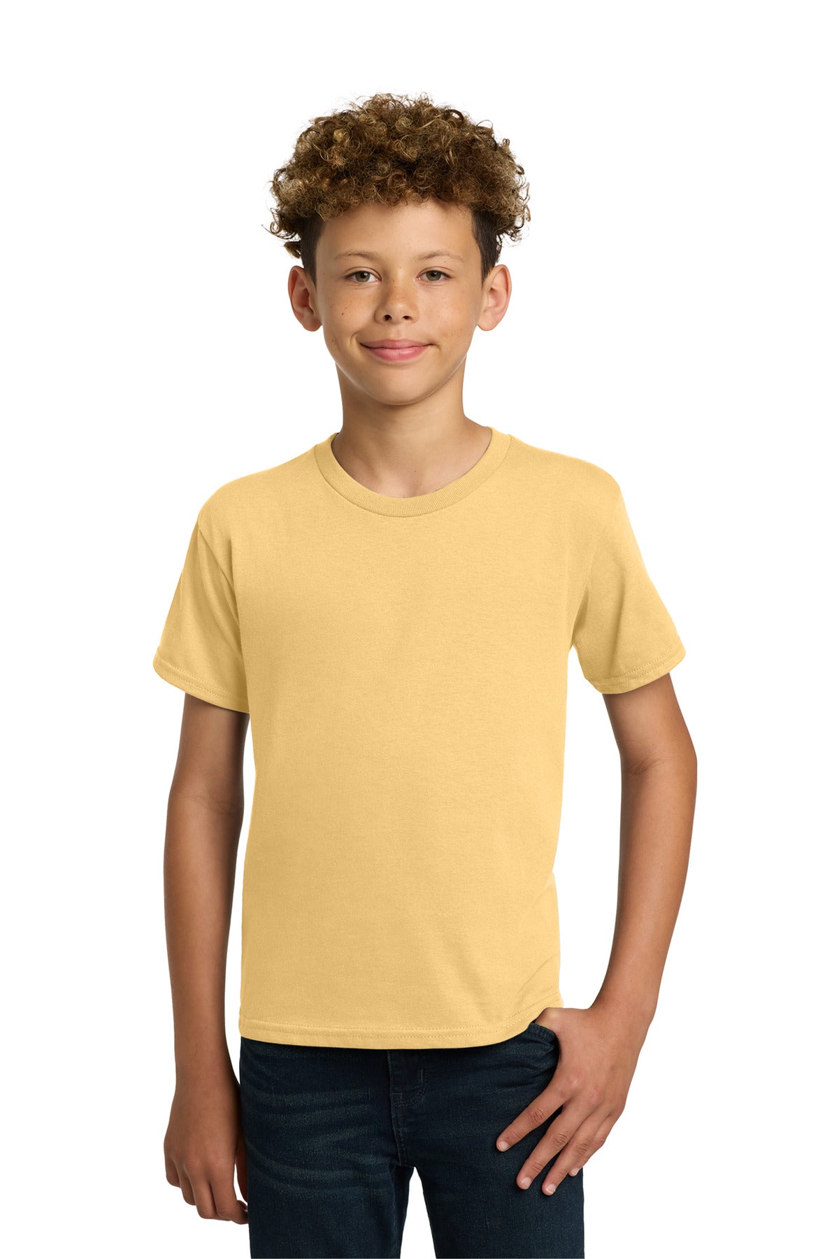 Gildan - Youth  Heavy Cotton 100% Cotton T-Shirt.  5000B in Yellow Haze