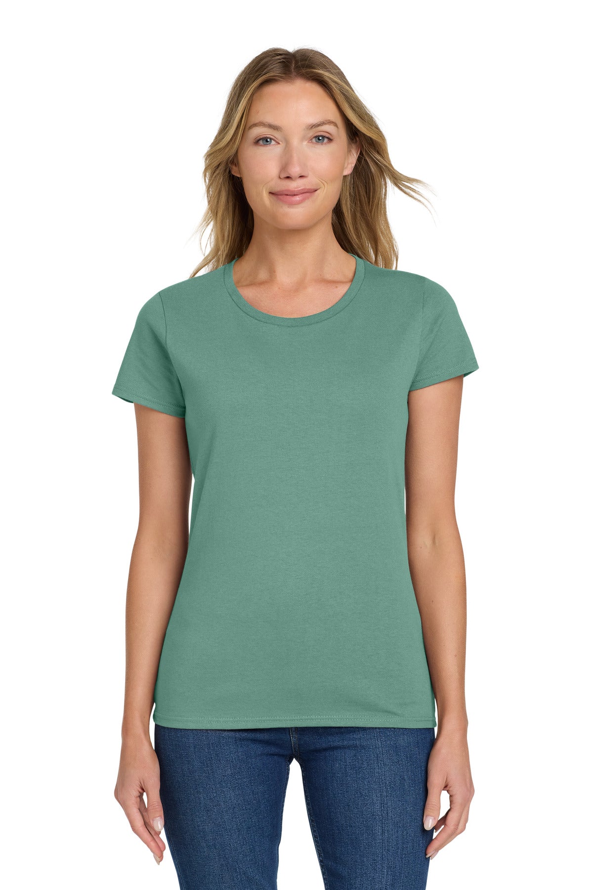 Gildan Women's Heavy Cotton 100% Cotton T-Shirt. 5000L in Aquatic