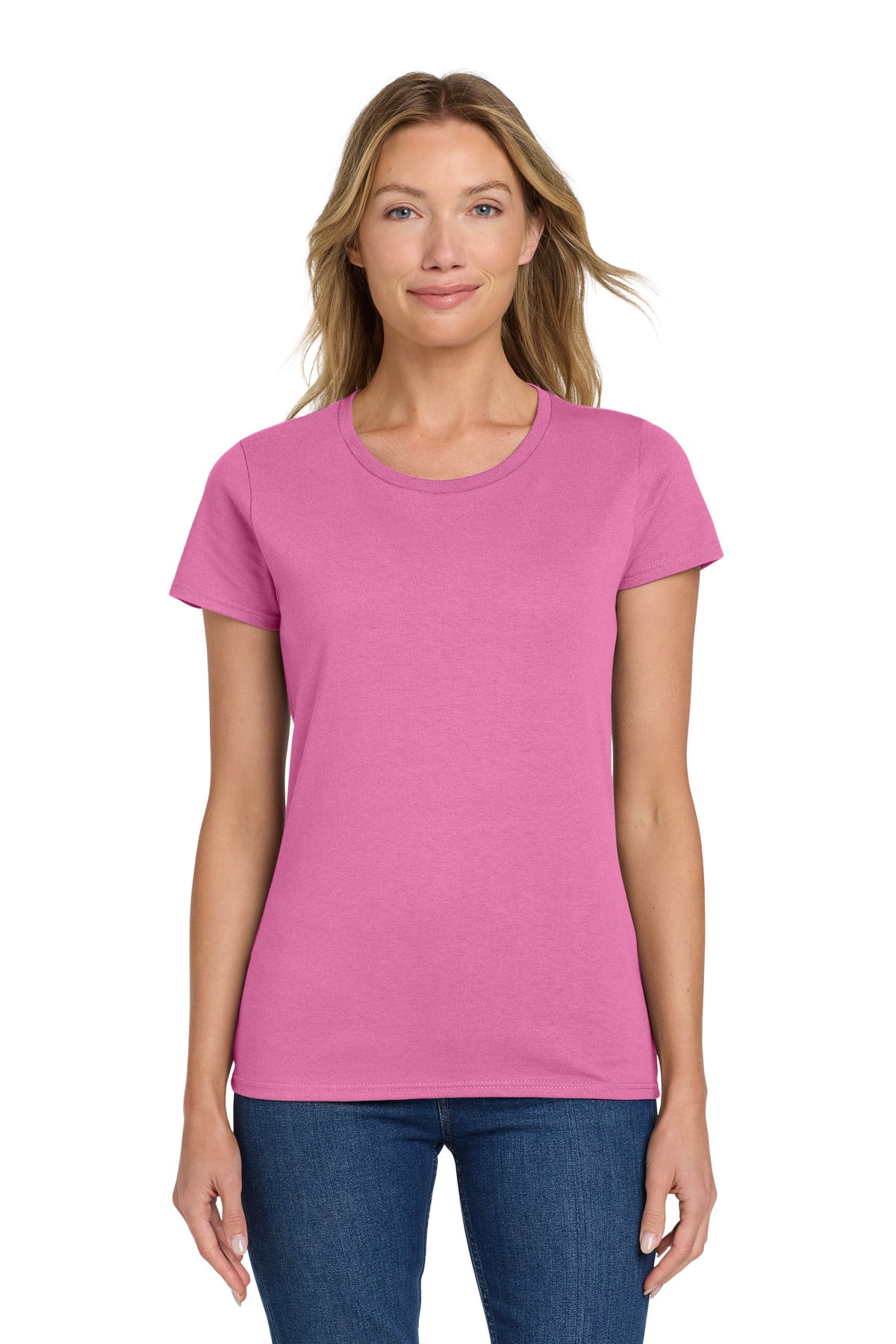 Gildan Women's Heavy Cotton 100% Cotton T-Shirt. 5000L in Azalea