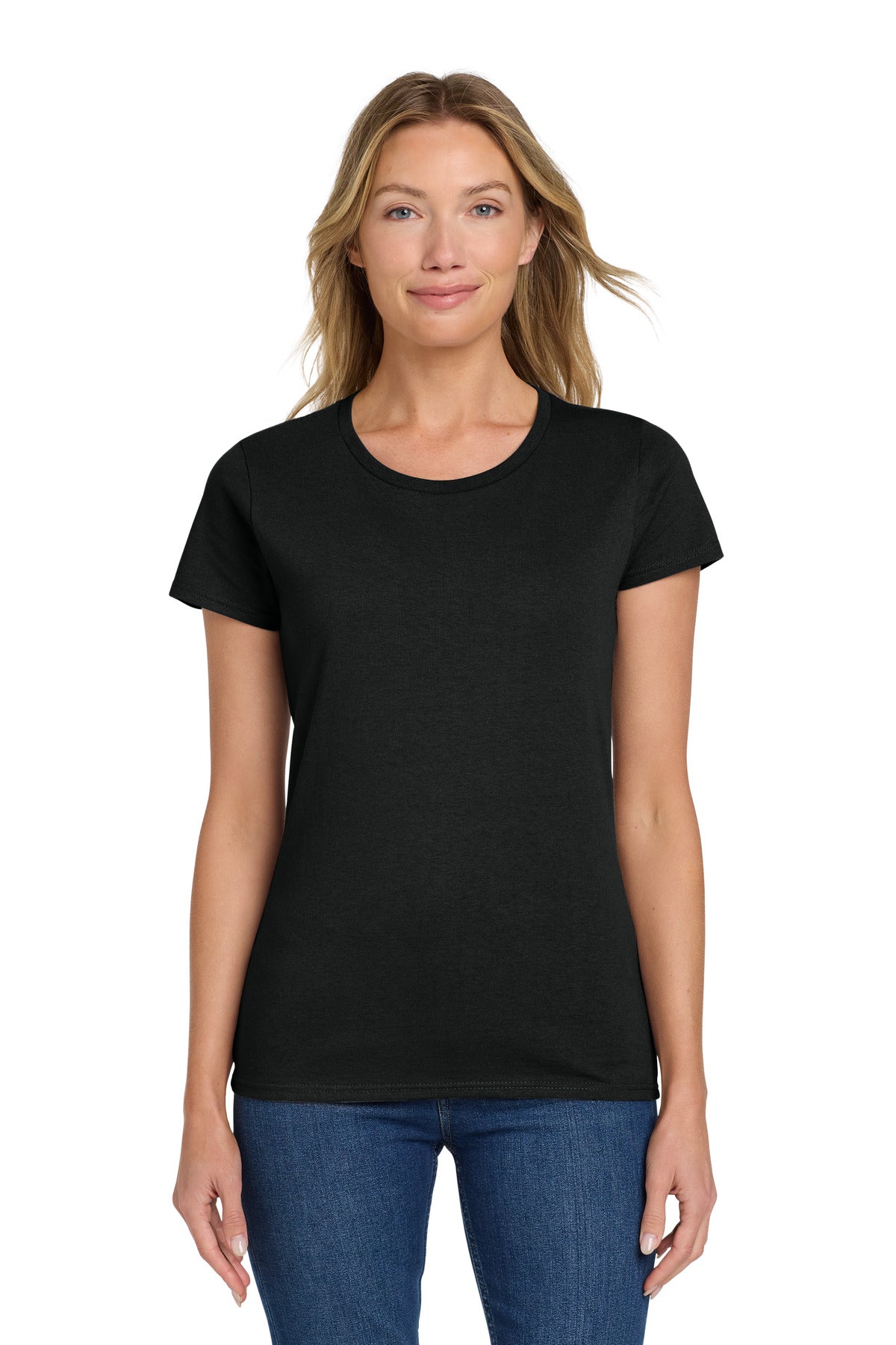 Gildan Women's Heavy Cotton 100% Cotton T-Shirt. 5000L in Black