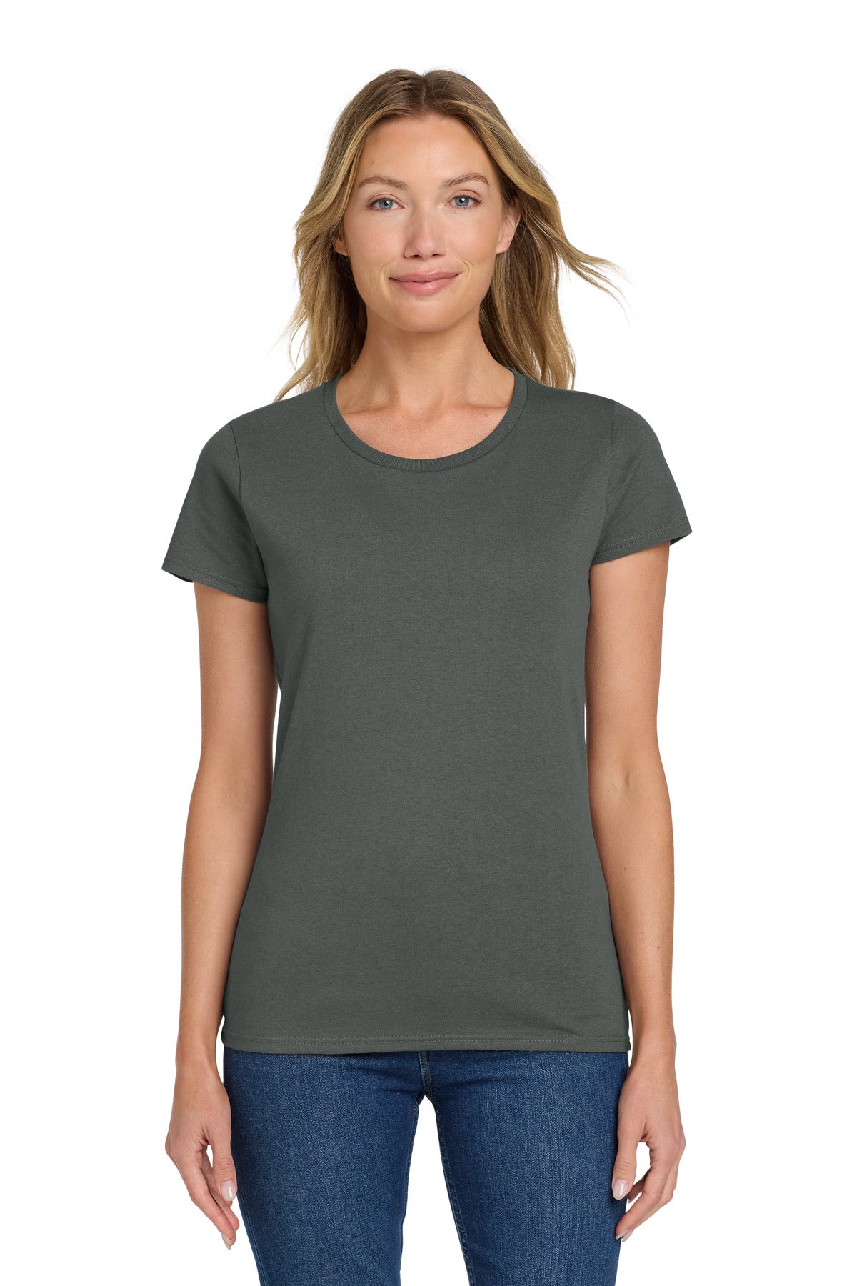 Gildan Women's Heavy Cotton 100% Cotton T-Shirt. 5000L in Charcoal