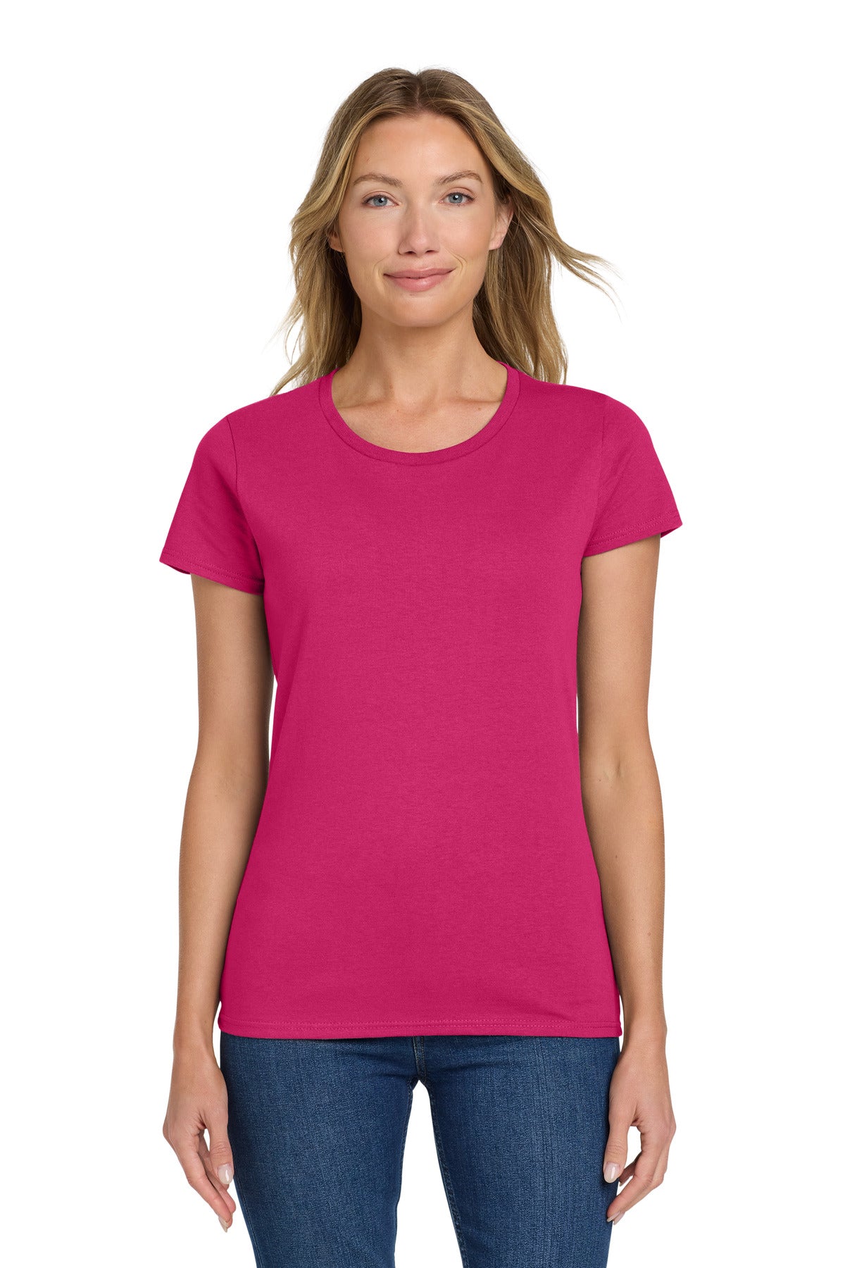 Gildan Women's Heavy Cotton 100% Cotton T-Shirt. 5000L in Heliconia