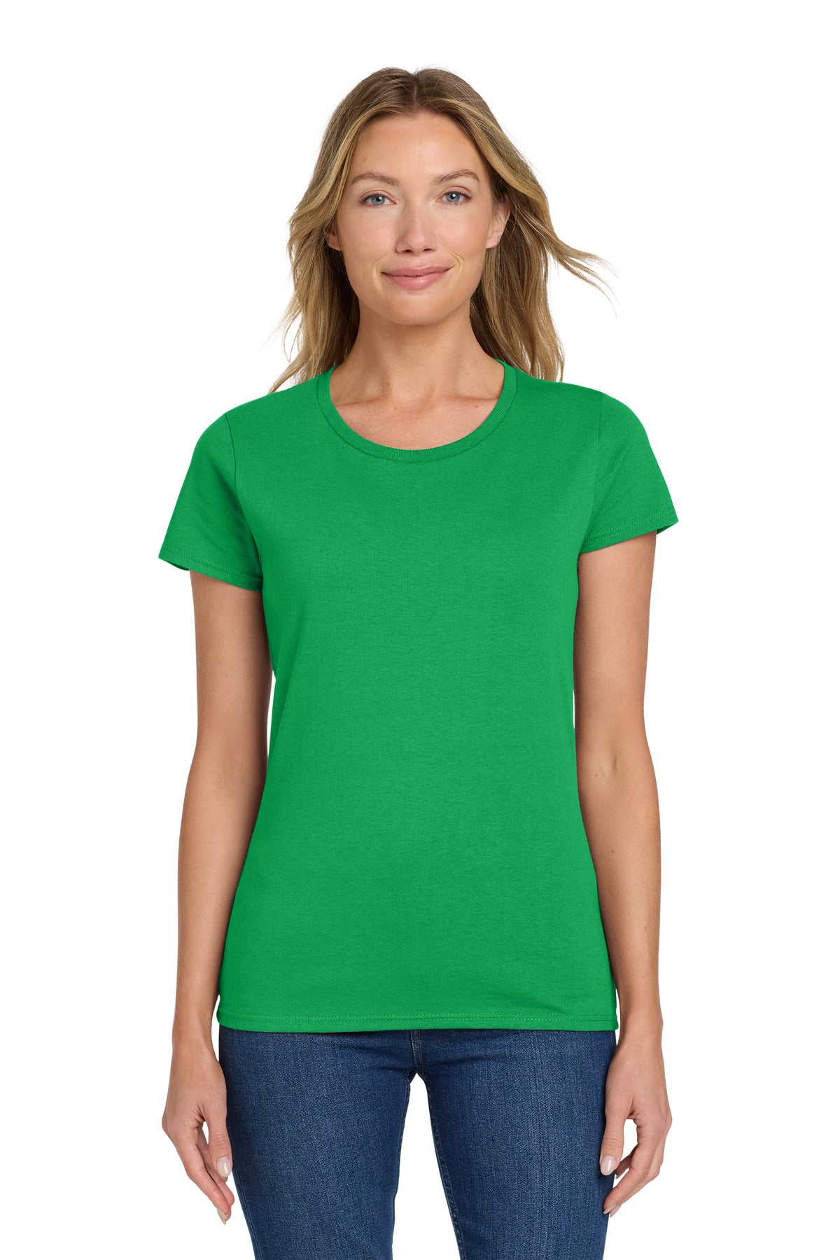 Gildan Women's Heavy Cotton 100% Cotton T-Shirt. 5000L in Irish Green