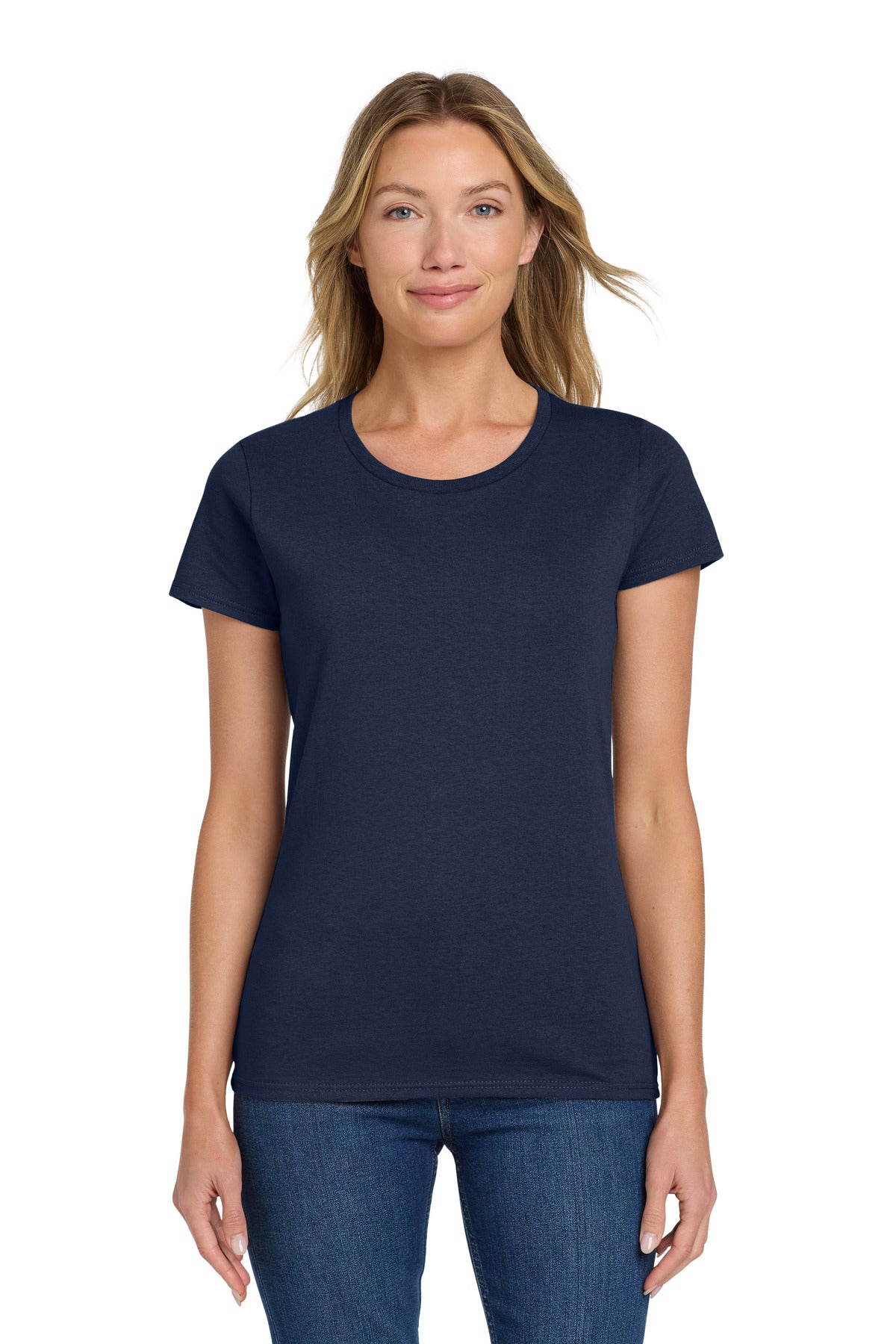 Gildan Women's Heavy Cotton 100% Cotton T-Shirt. 5000L in Navy