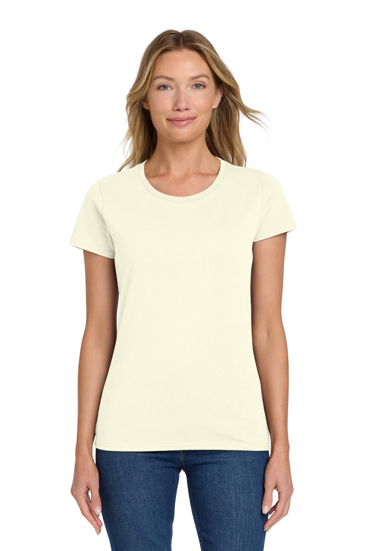 Gildan Women's Heavy Cotton 100% Cotton T-Shirt. 5000L in Off White
