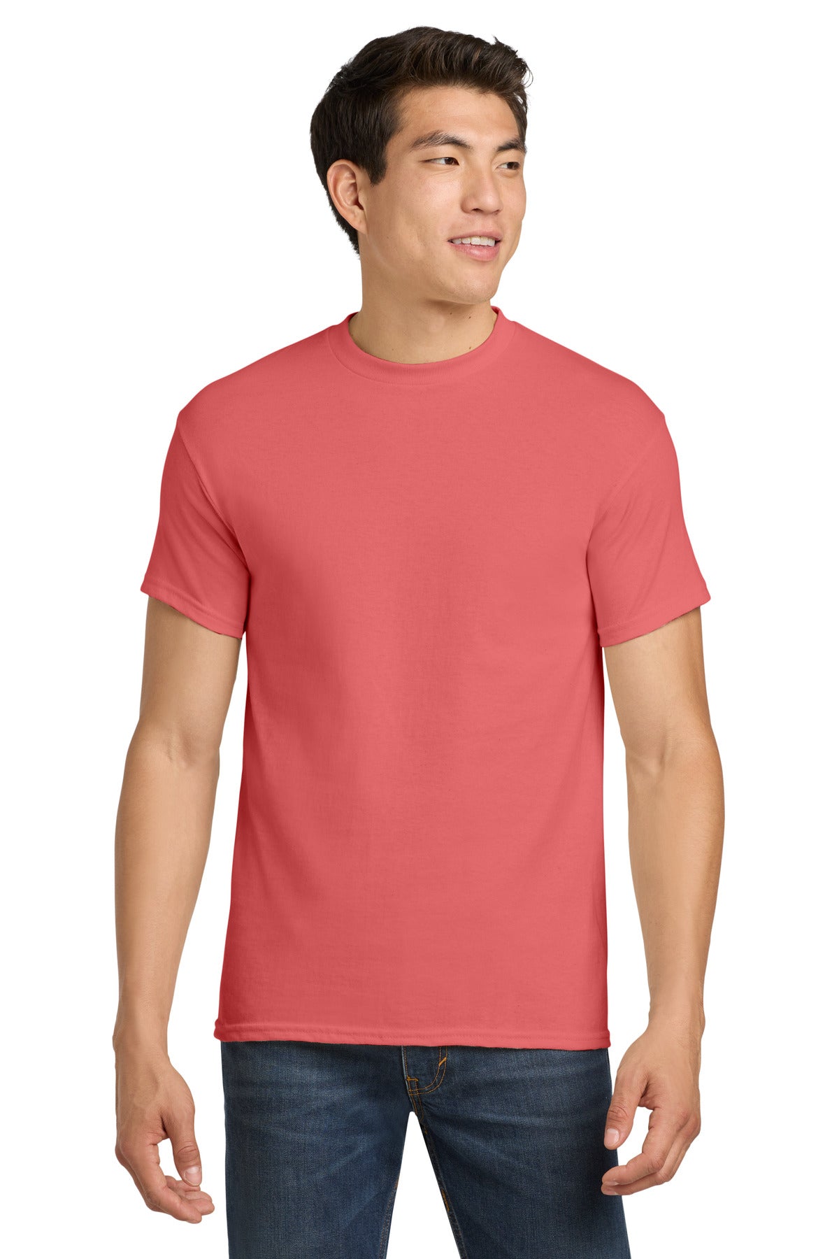Gildan - Heavy Cotton 100% Cotton T-Shirt.  5000 in Coral Silk