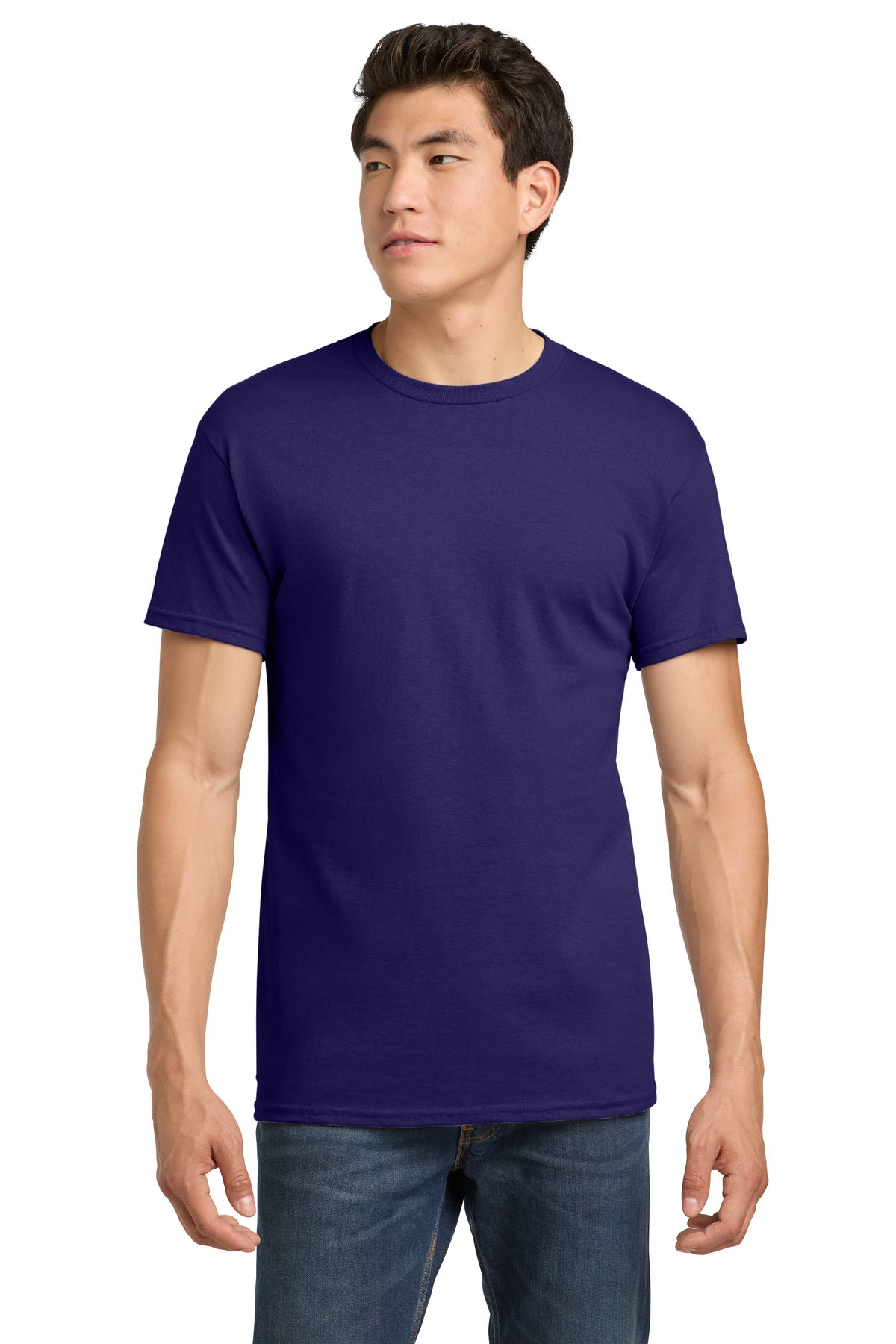 Gildan - Heavy Cotton 100% Cotton T-Shirt.  5000 in Fan Dark Purple
