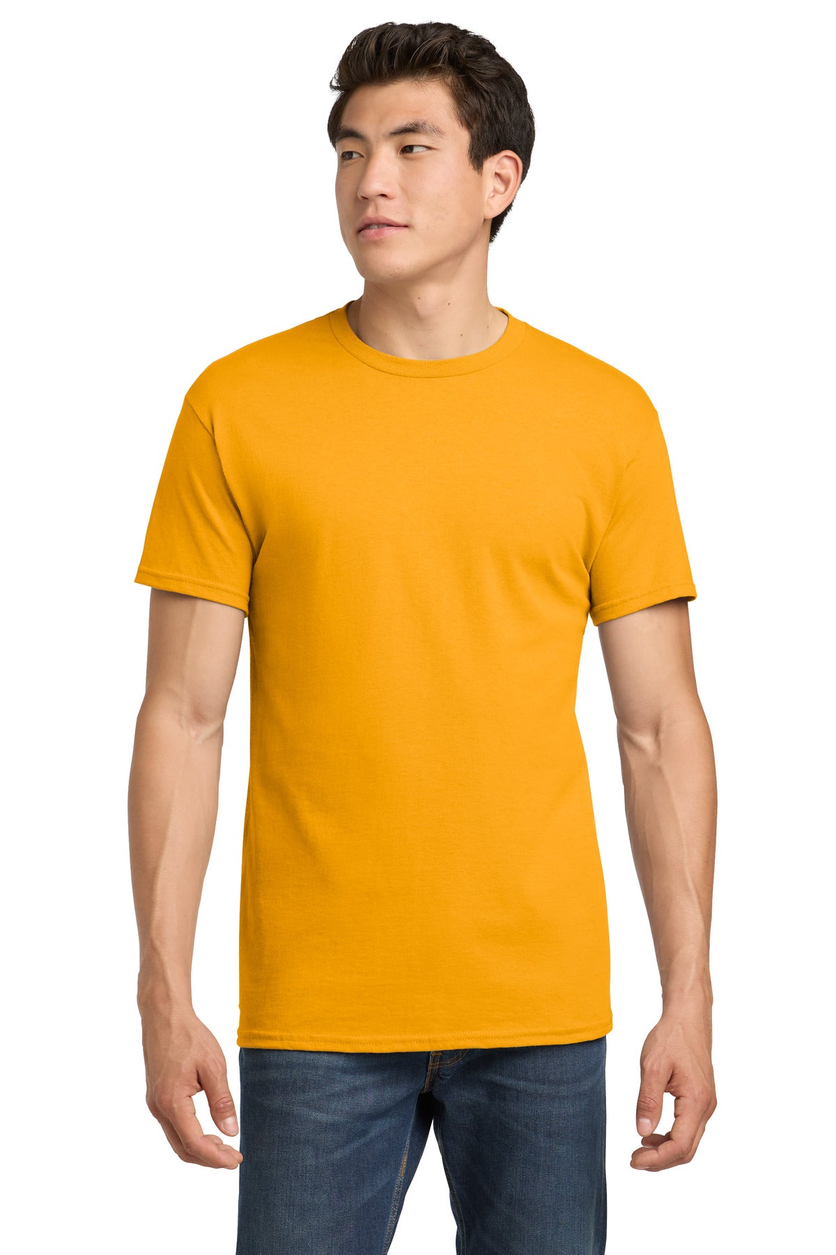 Gildan - Heavy Cotton 100% Cotton T-Shirt.  5000 in Gold