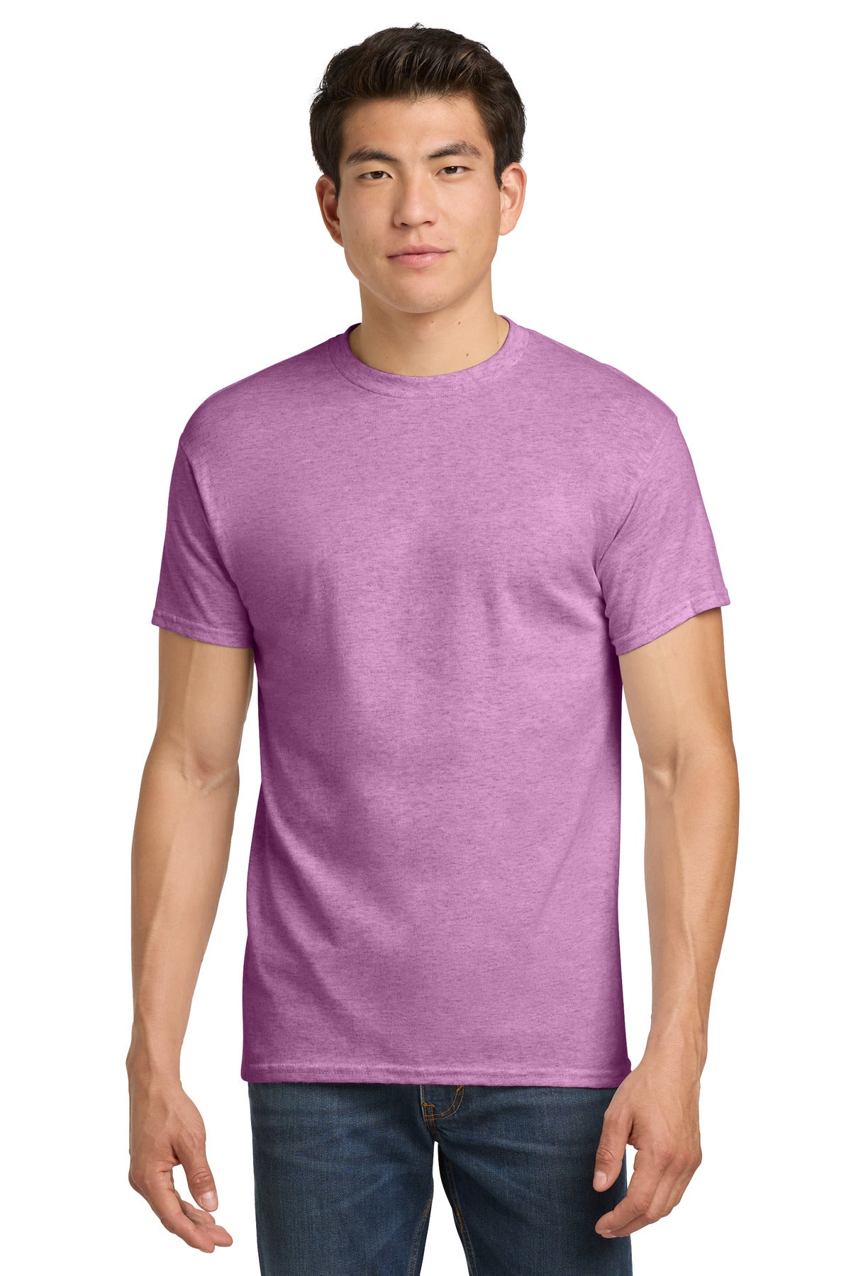 Gildan - Heavy Cotton 100% Cotton T-Shirt.  5000 in Heather Radiant Orchid