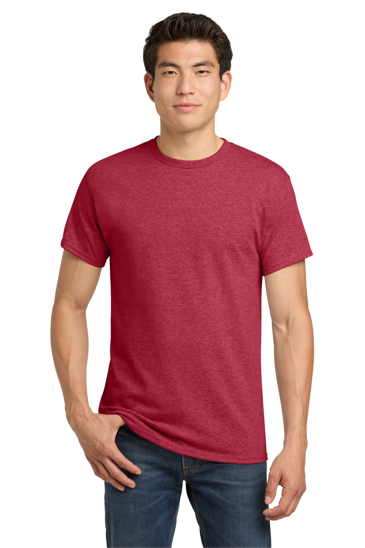 Gildan - Heavy Cotton 100% Cotton T-Shirt.  5000 in Heather Red