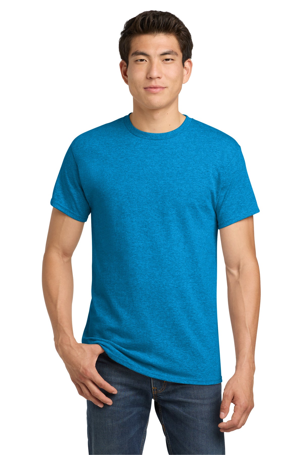 Gildan - Heavy Cotton 100% Cotton T-Shirt.  5000 in Heather Sapphire