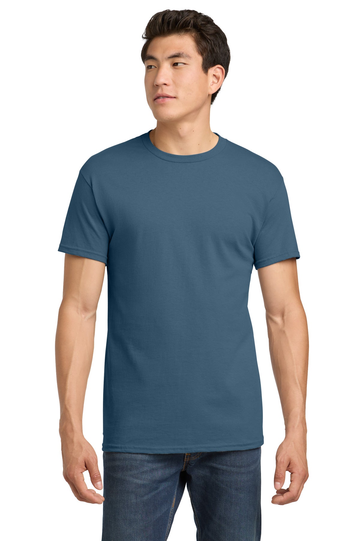 Gildan - Heavy Cotton 100% Cotton T-Shirt.  5000 in Indigo Blue