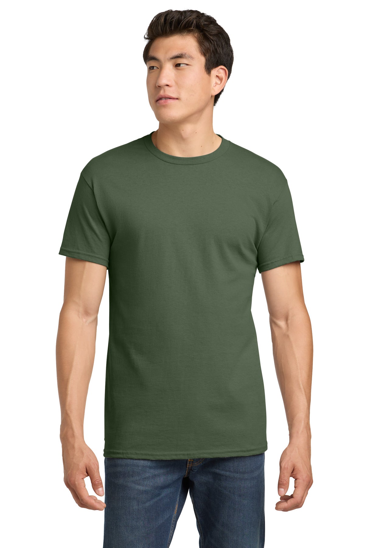 Gildan - Heavy Cotton 100% Cotton T-Shirt.  5000 in Military Green