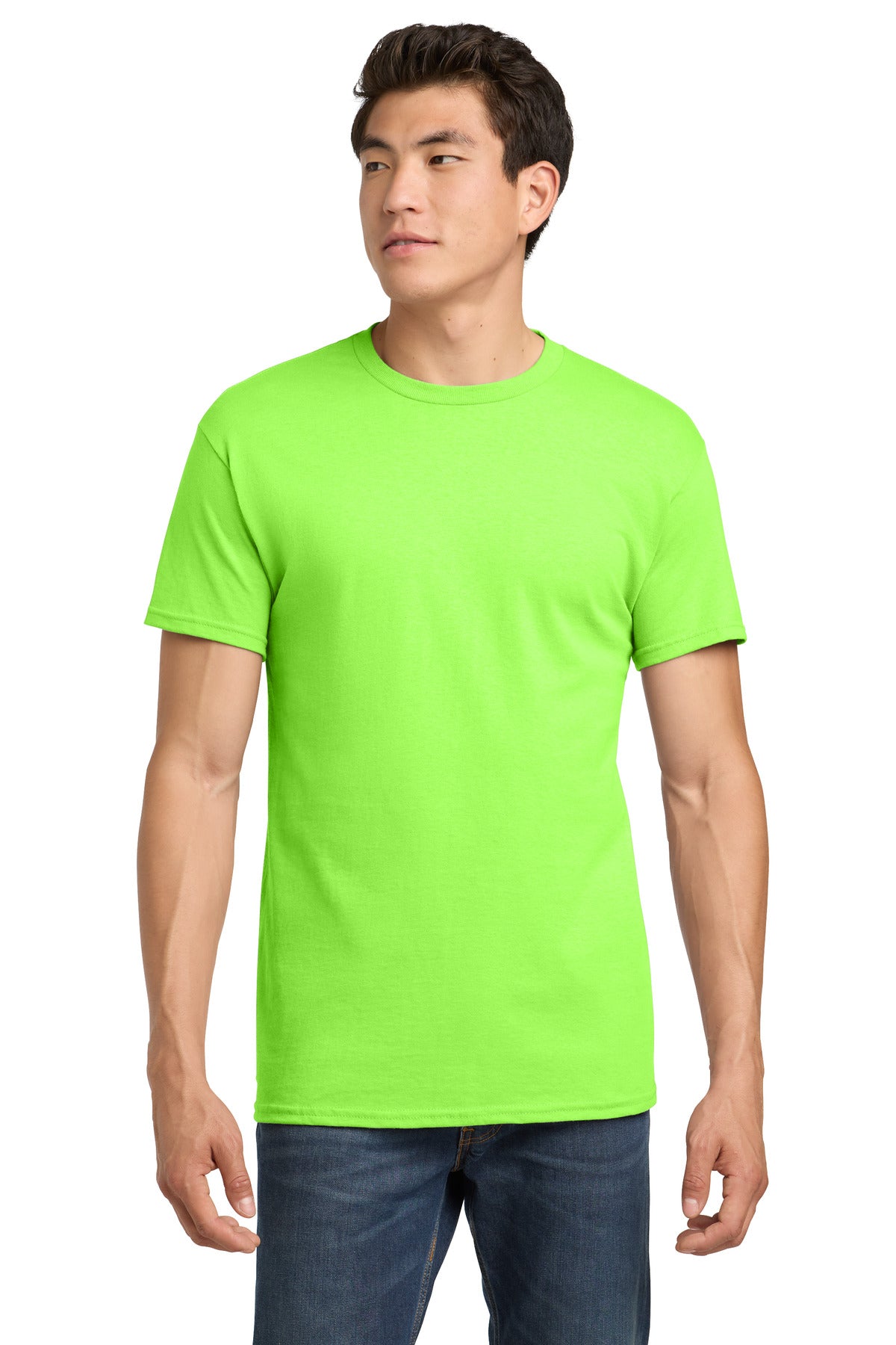 Gildan - Heavy Cotton 100% Cotton T-Shirt.  5000 in Neon Green