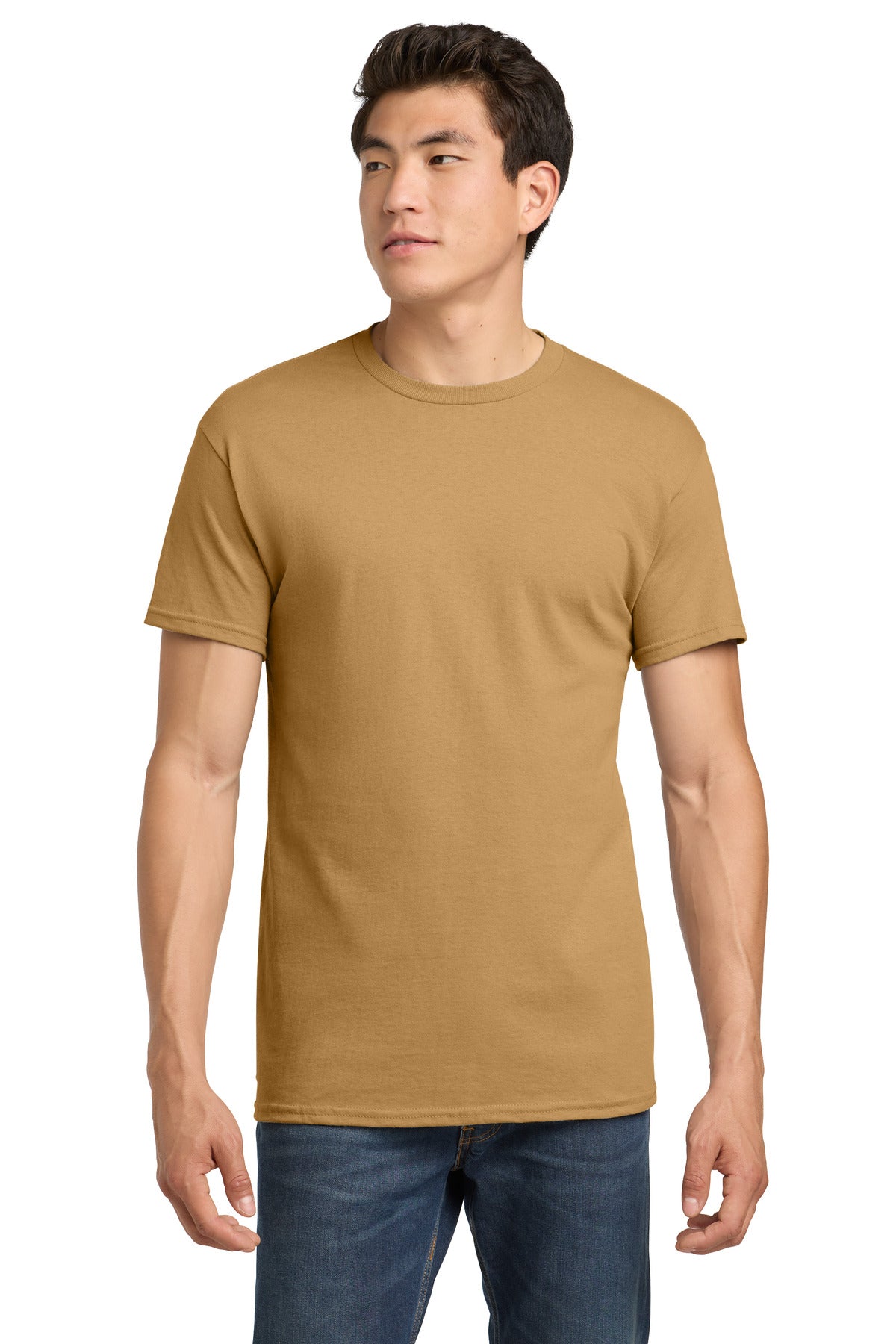 Gildan - Heavy Cotton 100% Cotton T-Shirt.  5000 in Old Gold