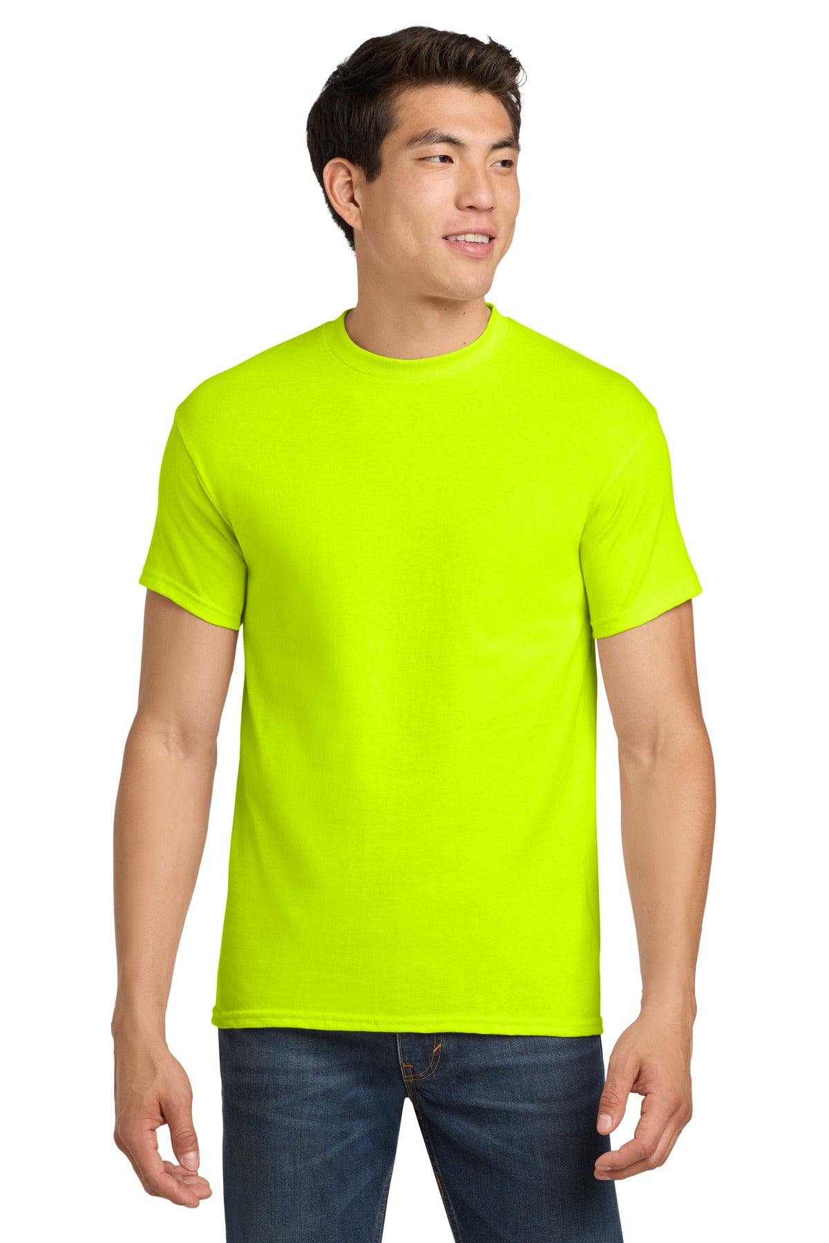Gildan - Heavy Cotton 100% Cotton T-Shirt.  5000 in Safety Green