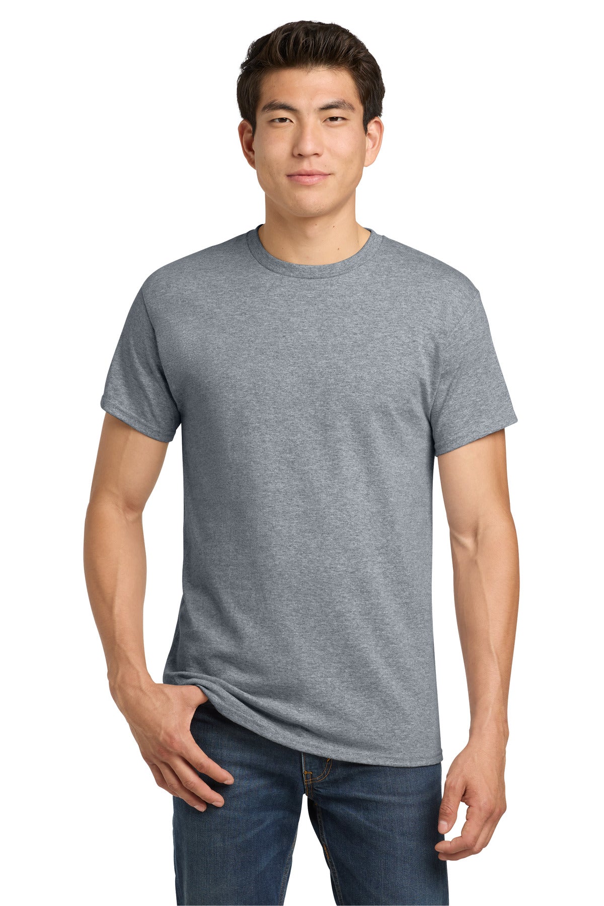 Gildan - Heavy Cotton 100% Cotton T-Shirt.  5000 in Sport Grey