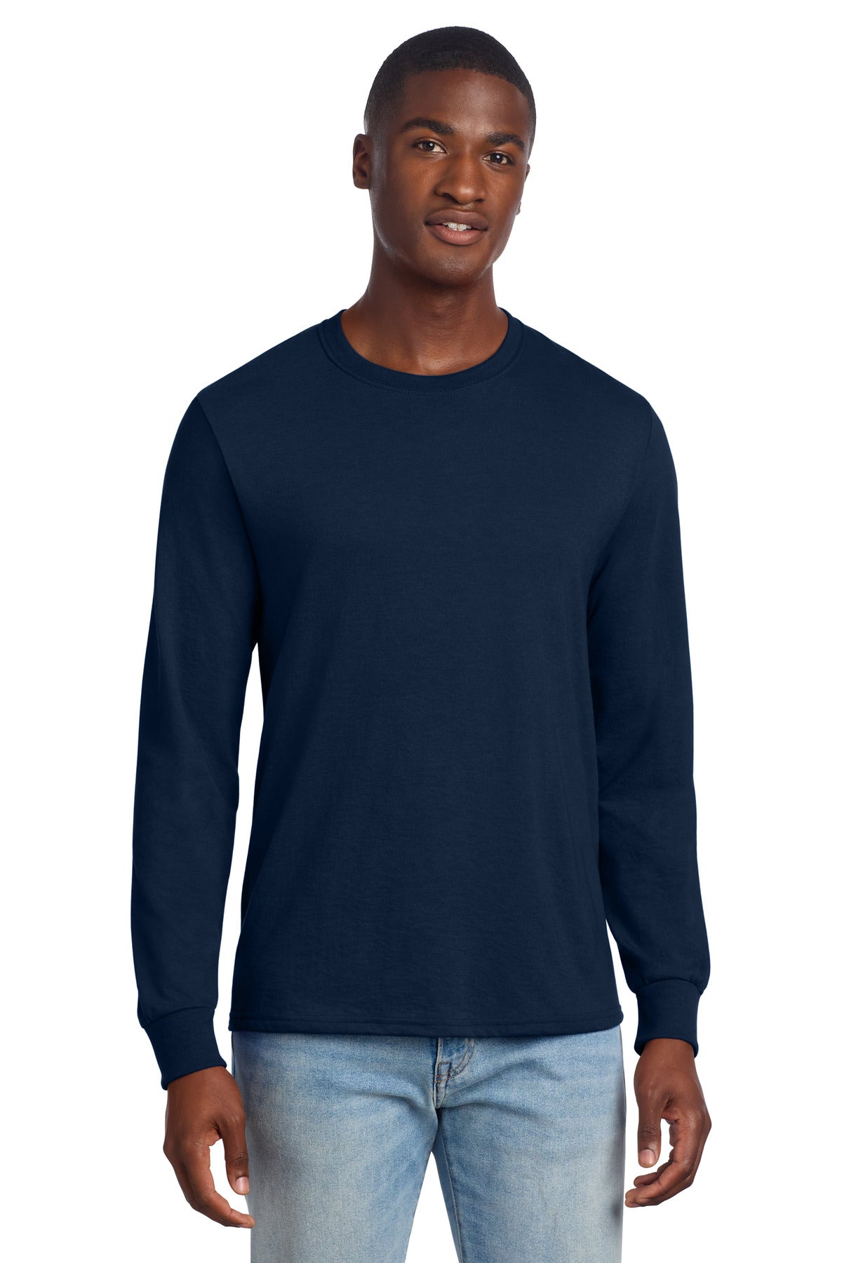 Jerzees Premium Blend Ring Spun Long Sleeve T-Shirt 560LS in J. Navy