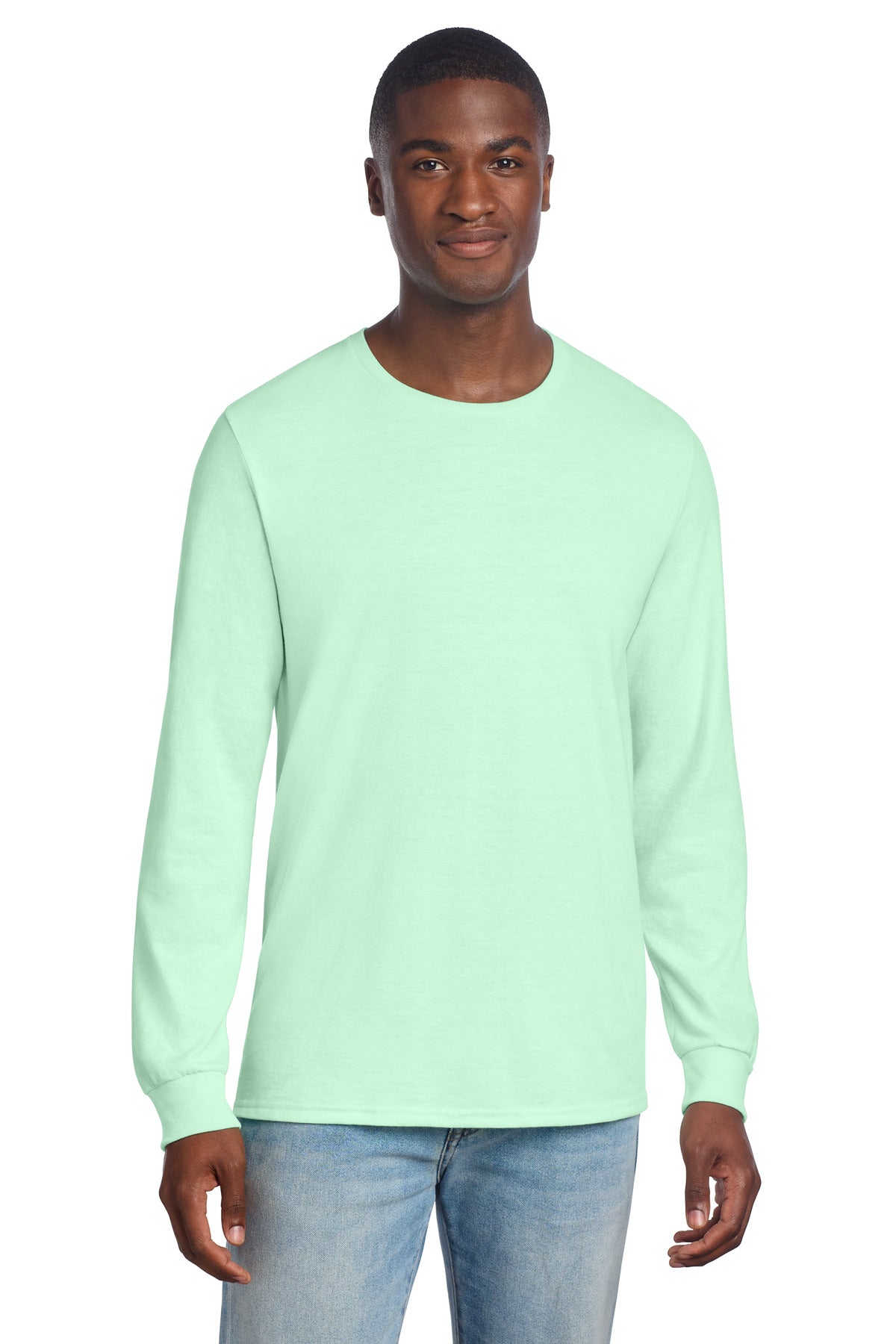 Jerzees Premium Blend Ring Spun Long Sleeve T-Shirt 560LS in Mint To Be
