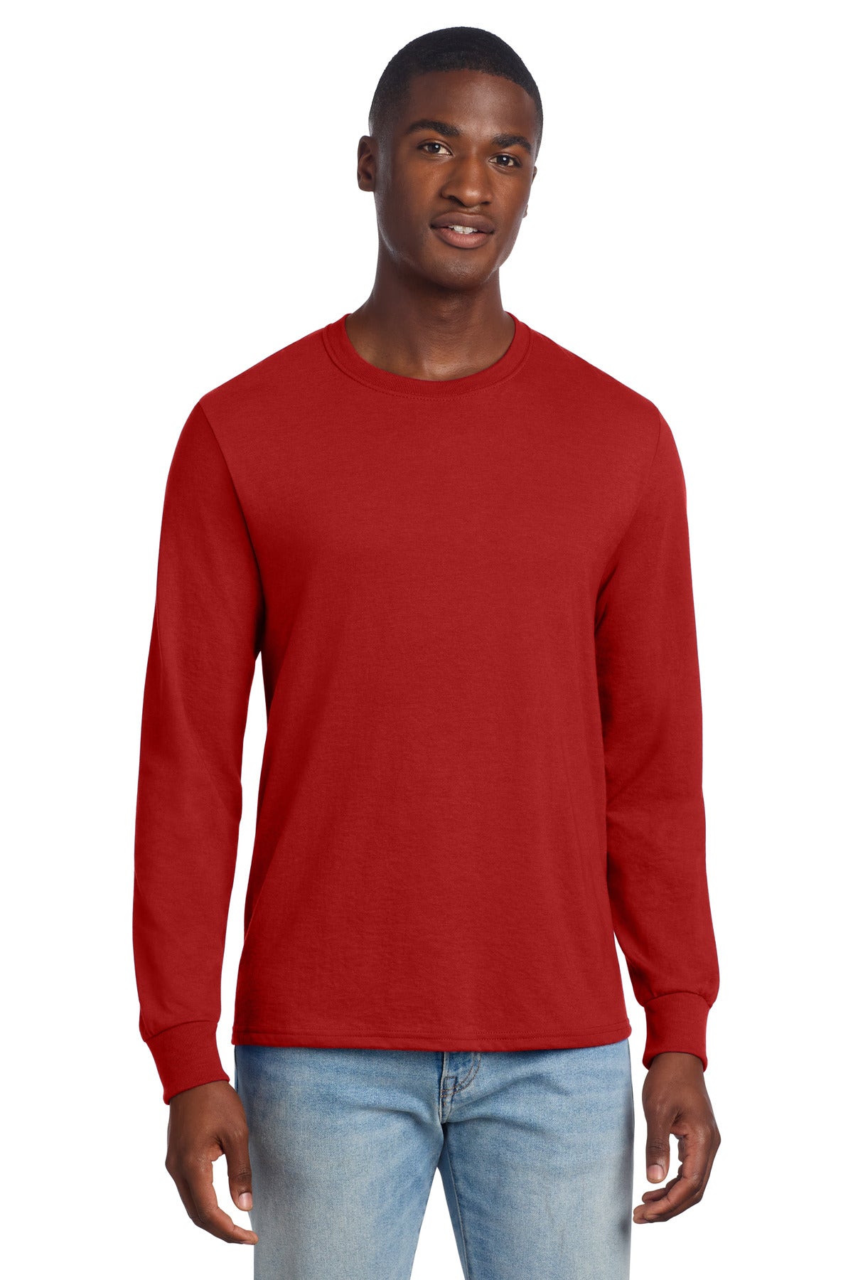 Jerzees Premium Blend Ring Spun Long Sleeve T-Shirt 560LS in True Red