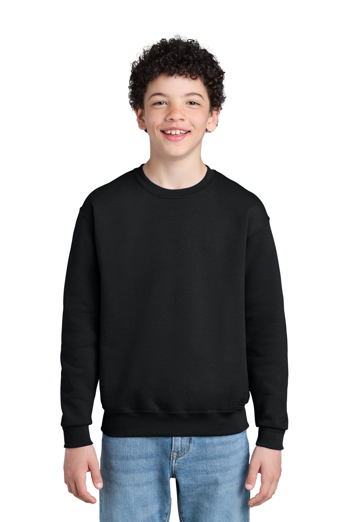 Jerzees - Youth NuBlend Crewneck Sweatshirt.  562B in Black