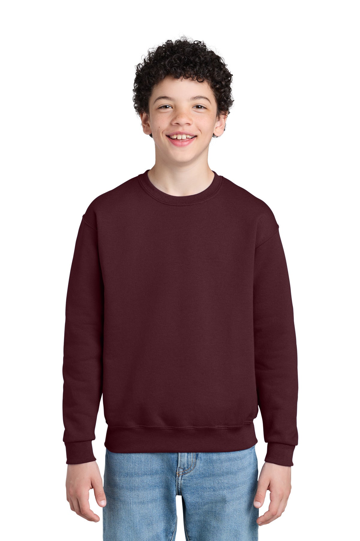 Jerzees - Youth NuBlend Crewneck Sweatshirt.  562B in Maroon