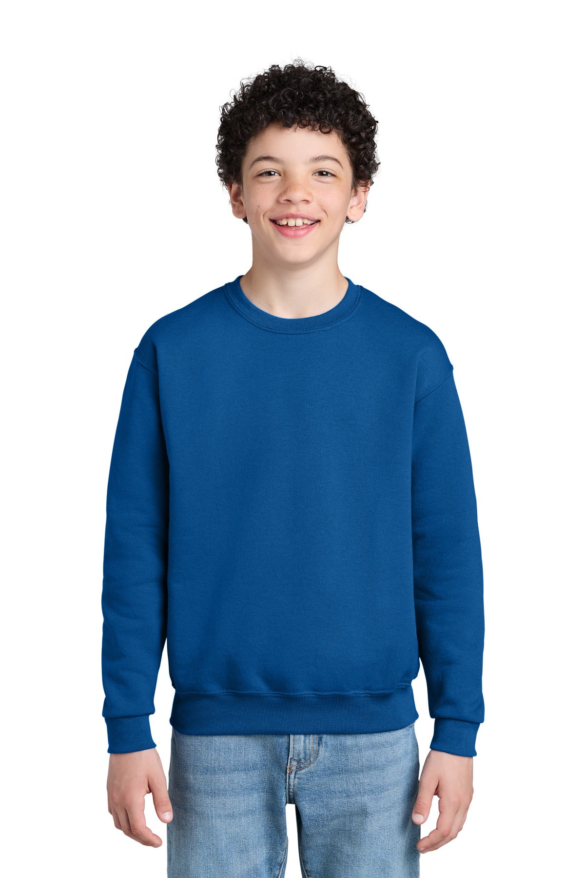 Jerzees - Youth NuBlend Crewneck Sweatshirt.  562B in Royal