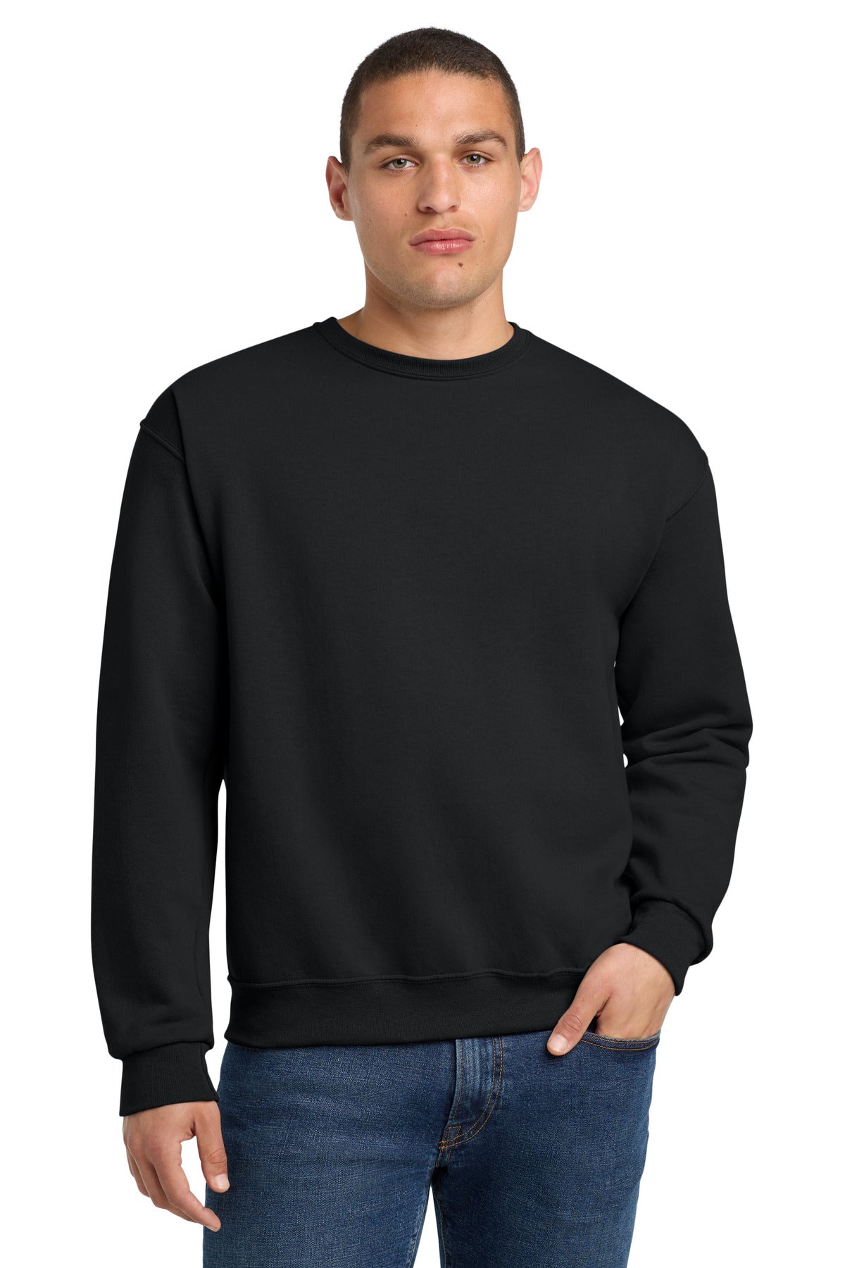 Jerzees - NuBlend Crewneck Sweatshirt.  562M in Black