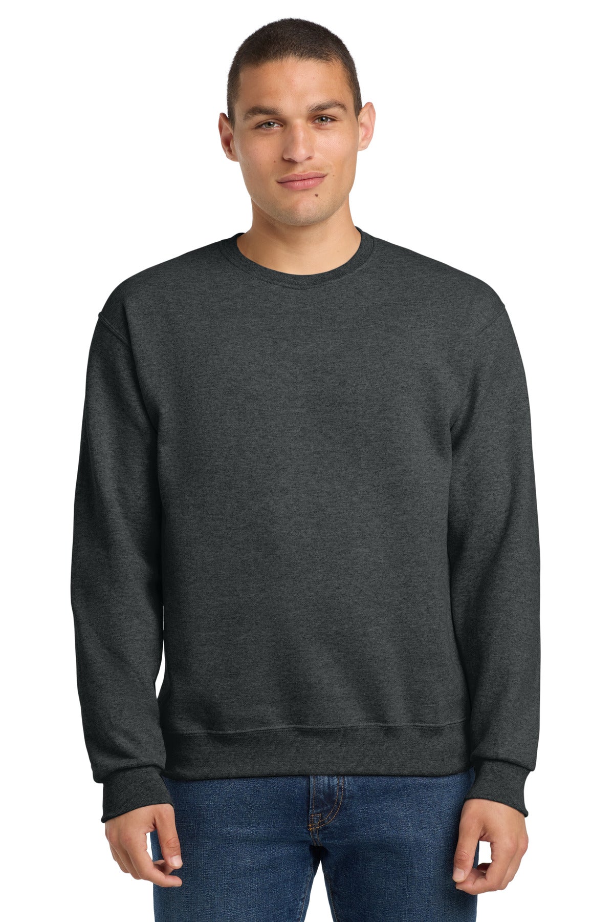 Jerzees - NuBlend Crewneck Sweatshirt.  562M in Black Heather