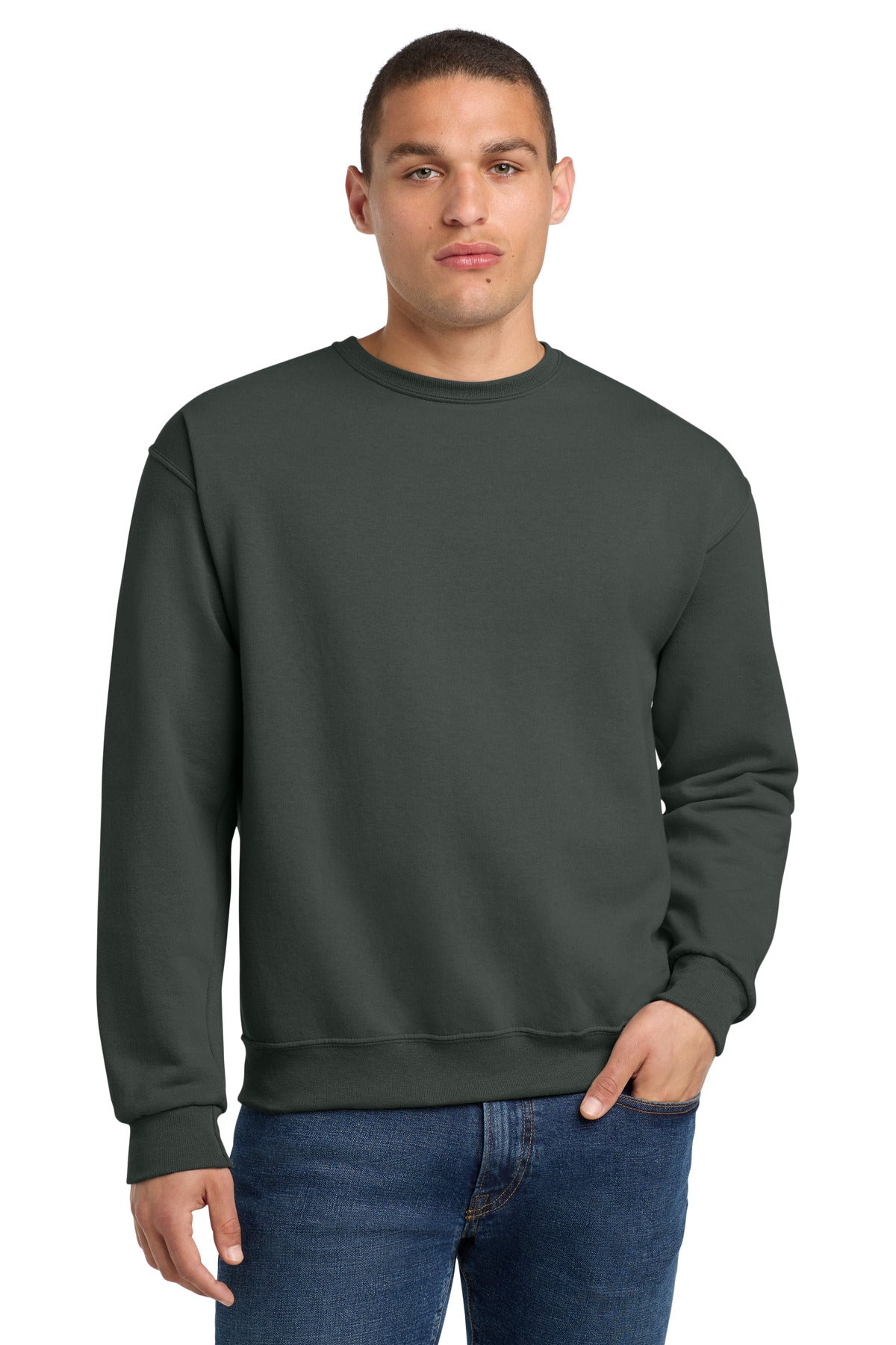 Jerzees - NuBlend Crewneck Sweatshirt.  562M in Charcoal Grey