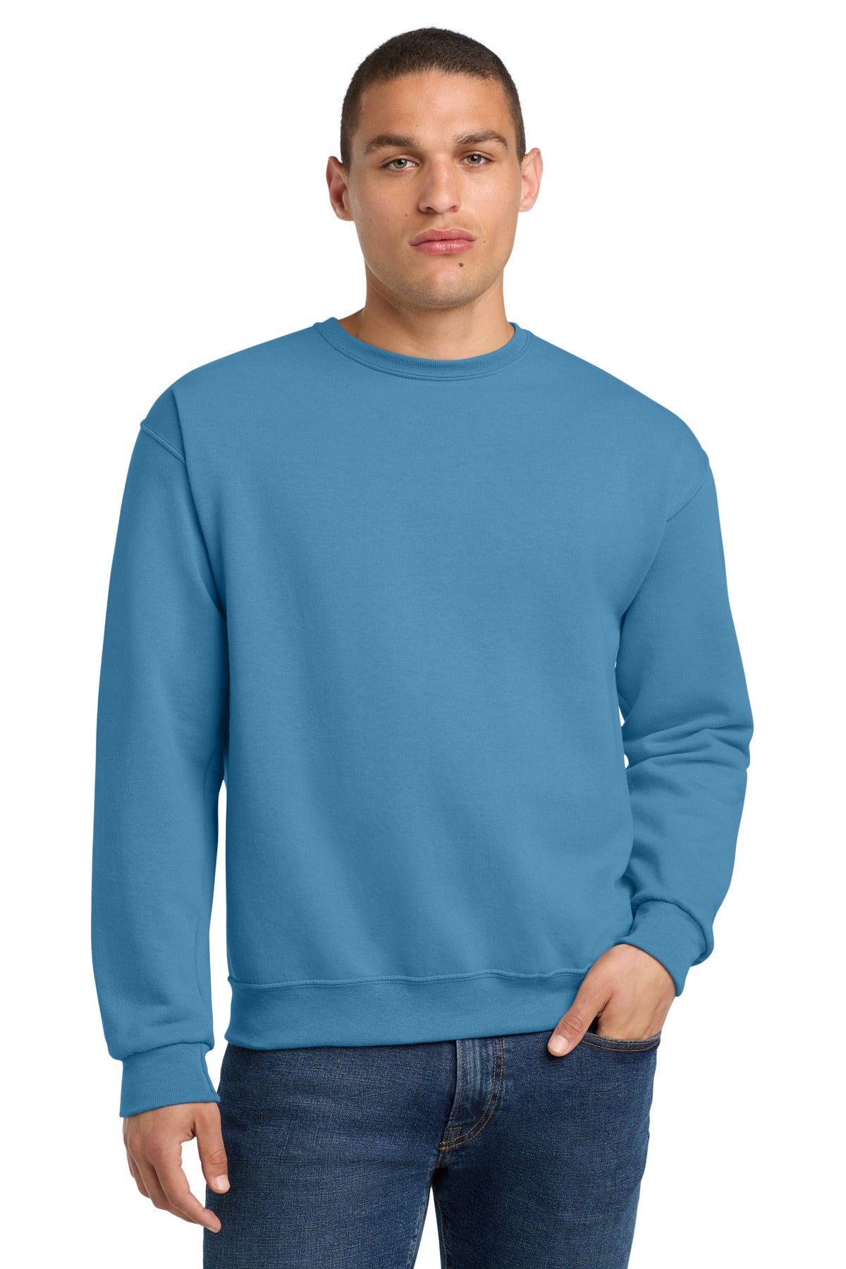 Jerzees - NuBlend Crewneck Sweatshirt.  562M in Columbia Blue