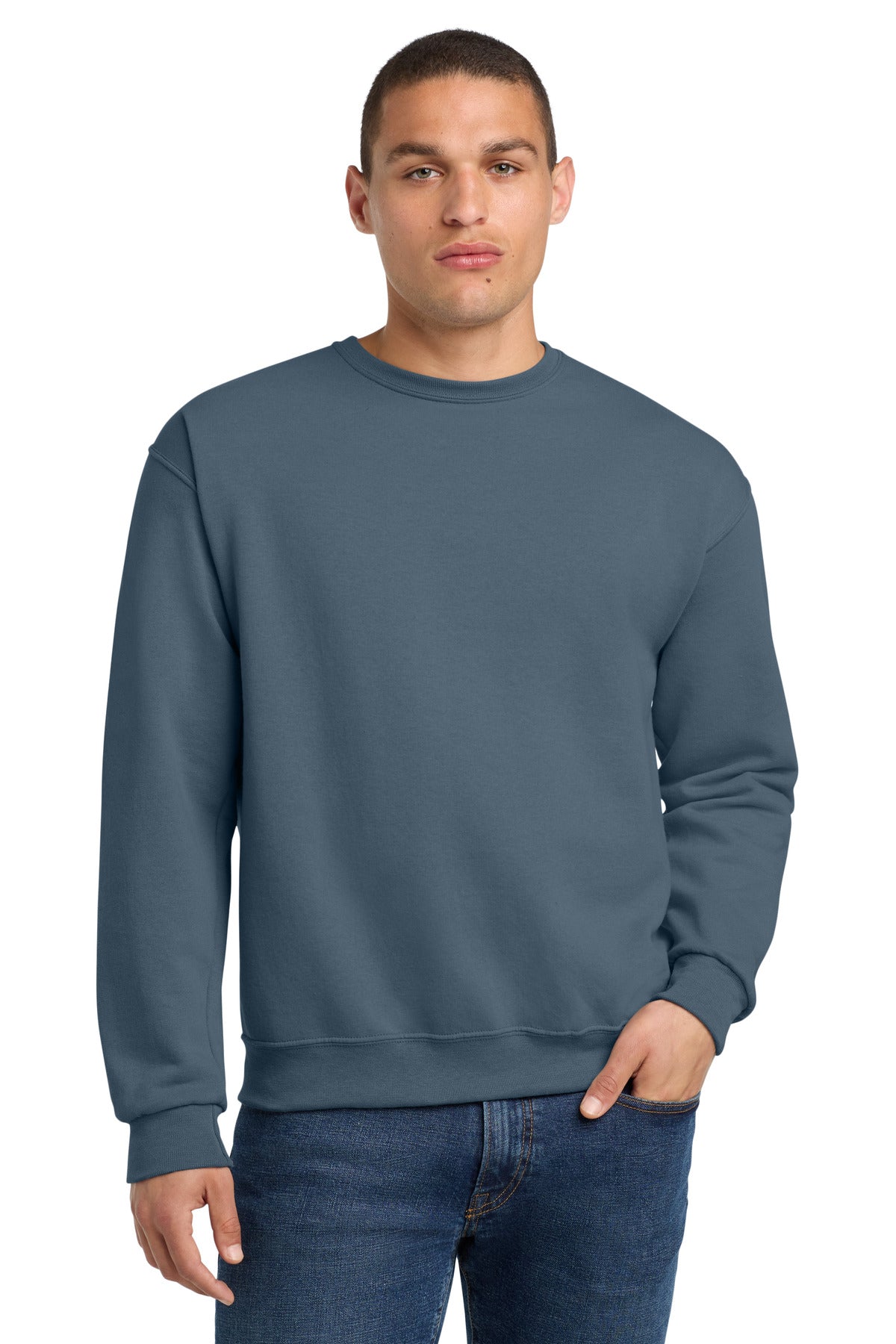 Jerzees - NuBlend Crewneck Sweatshirt.  562M in Denim